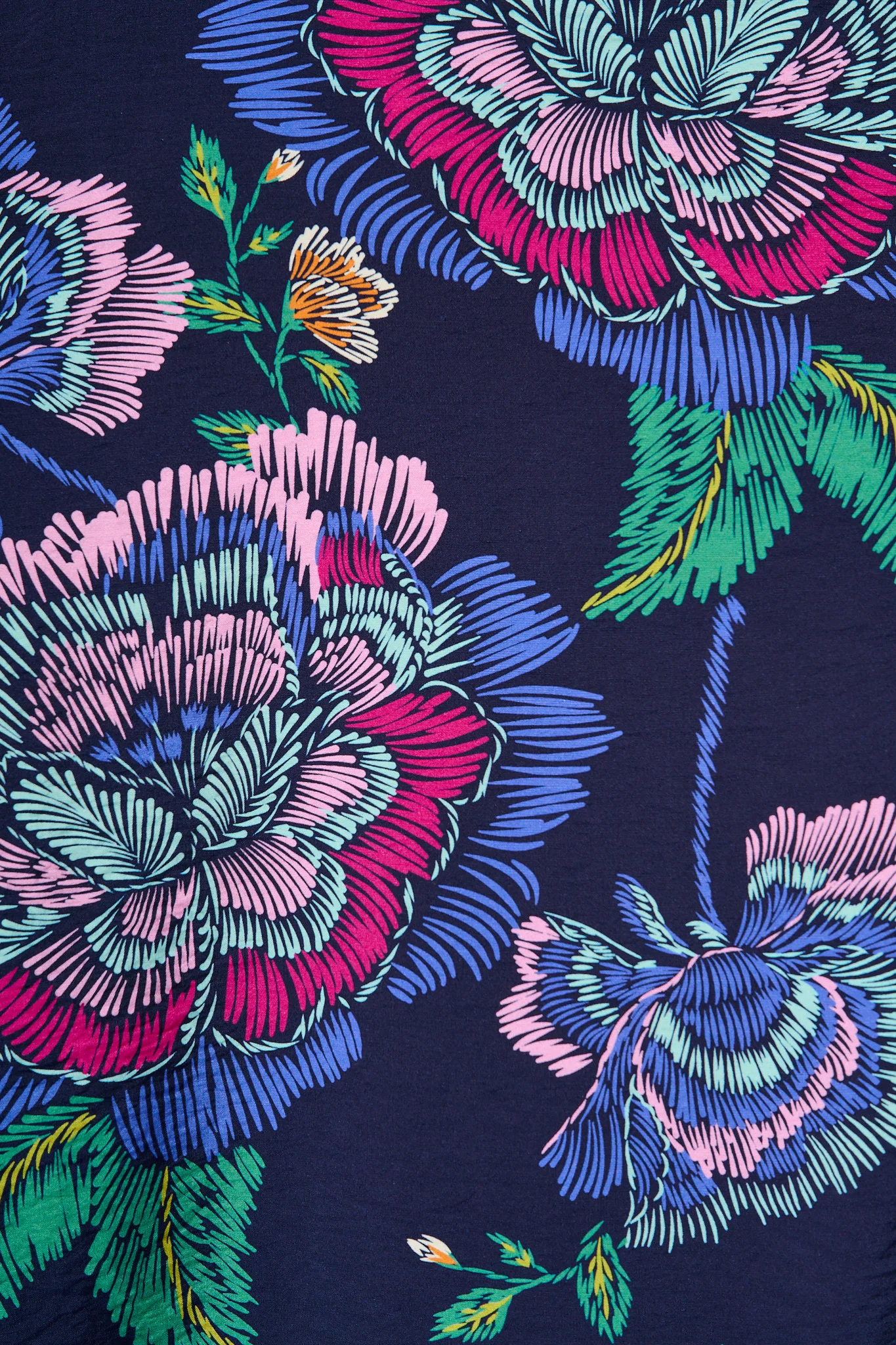 Evelina Midi Dress in Navy with Multi Floral - Image 6