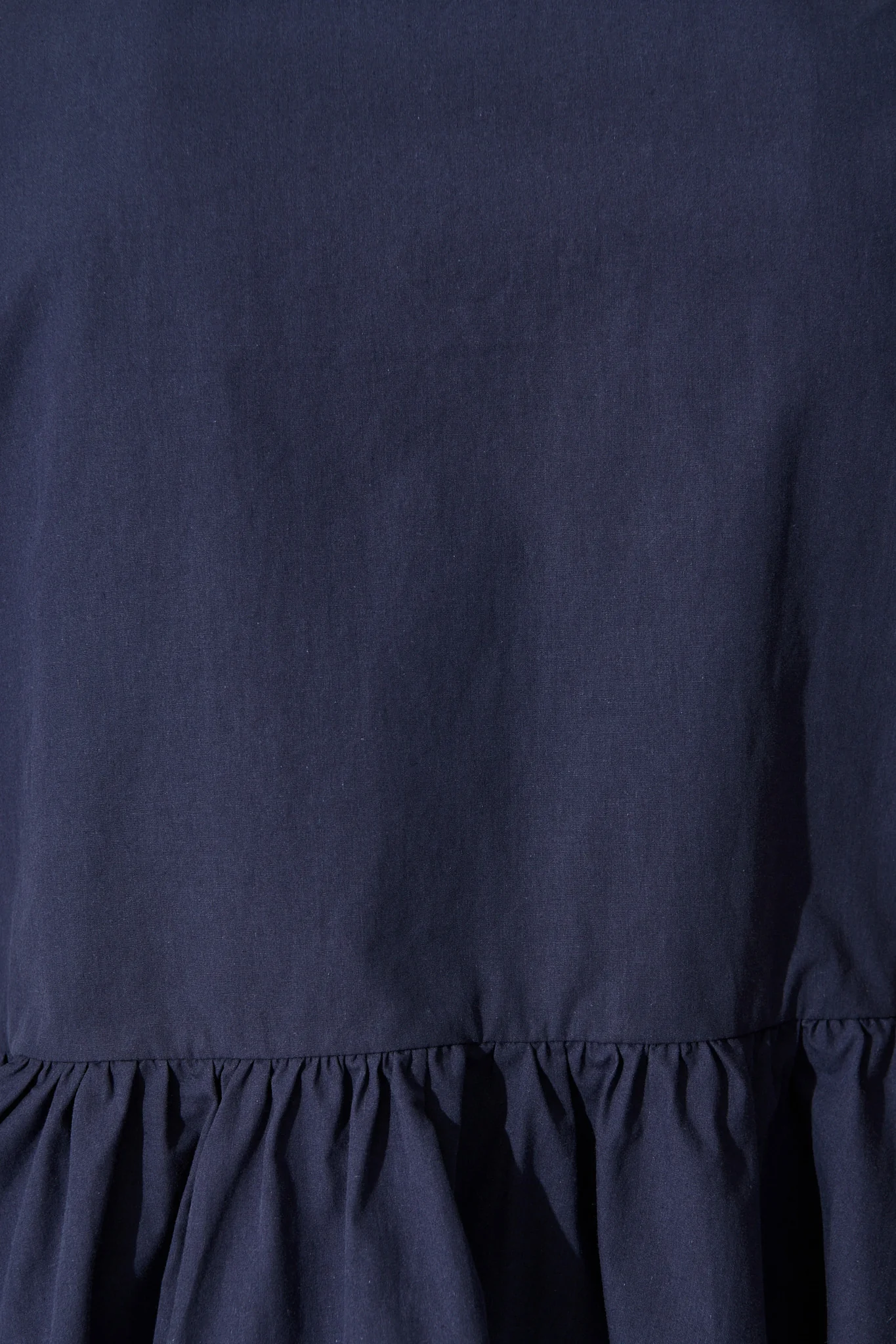 Faria Tie Front Top in Navy Cotton - Image 6