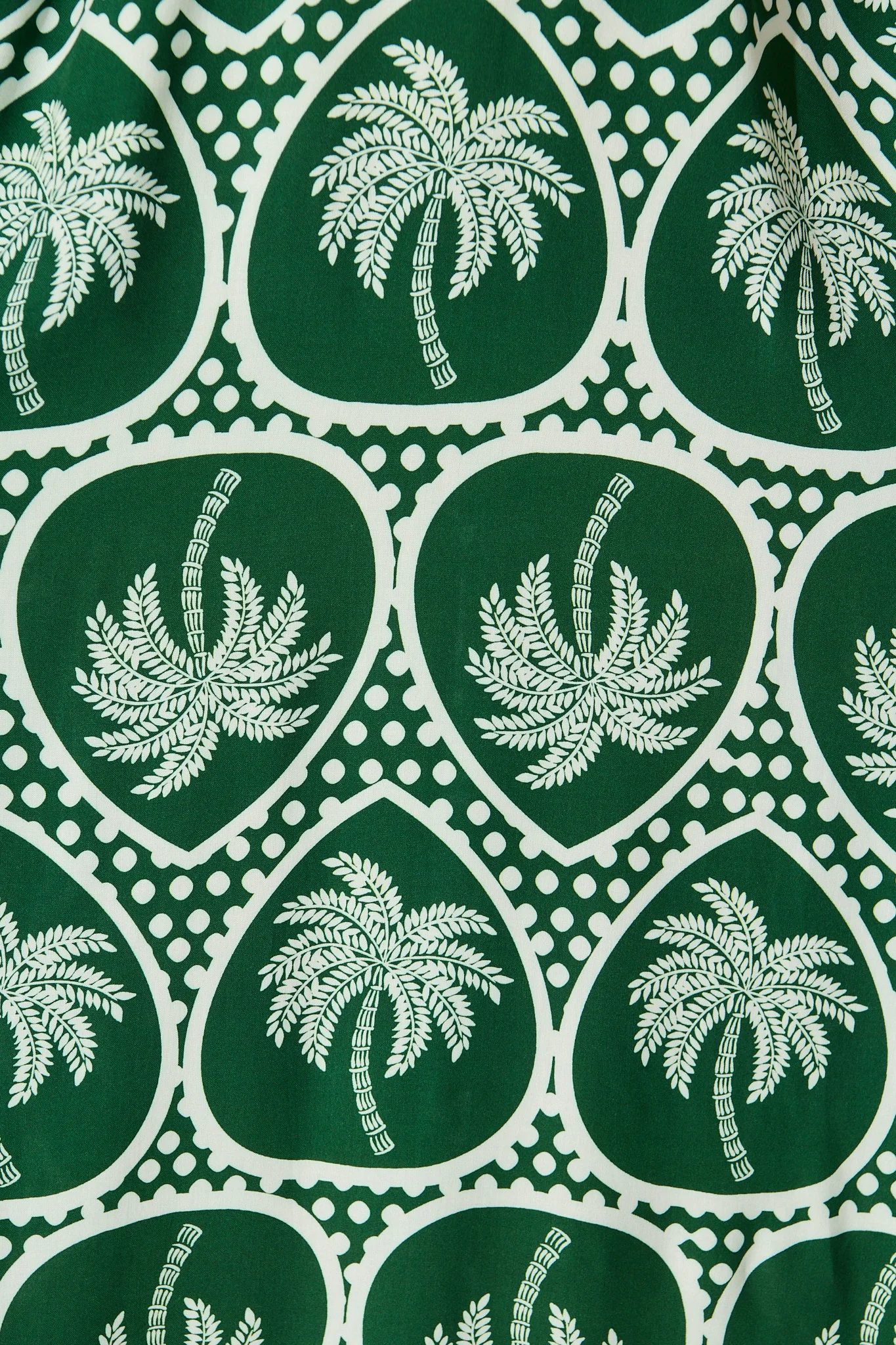 Fayda Maxi Sundress in Green Palm Tree Tiles Print - Image 6