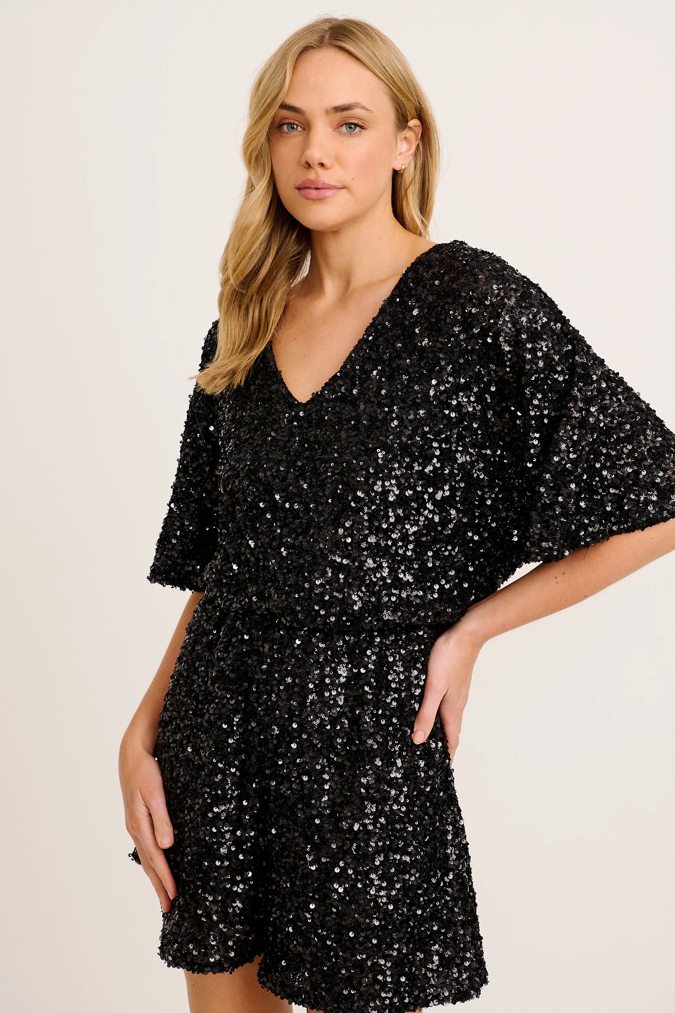 Fearless Playsuit in Black Sequin - Image 2