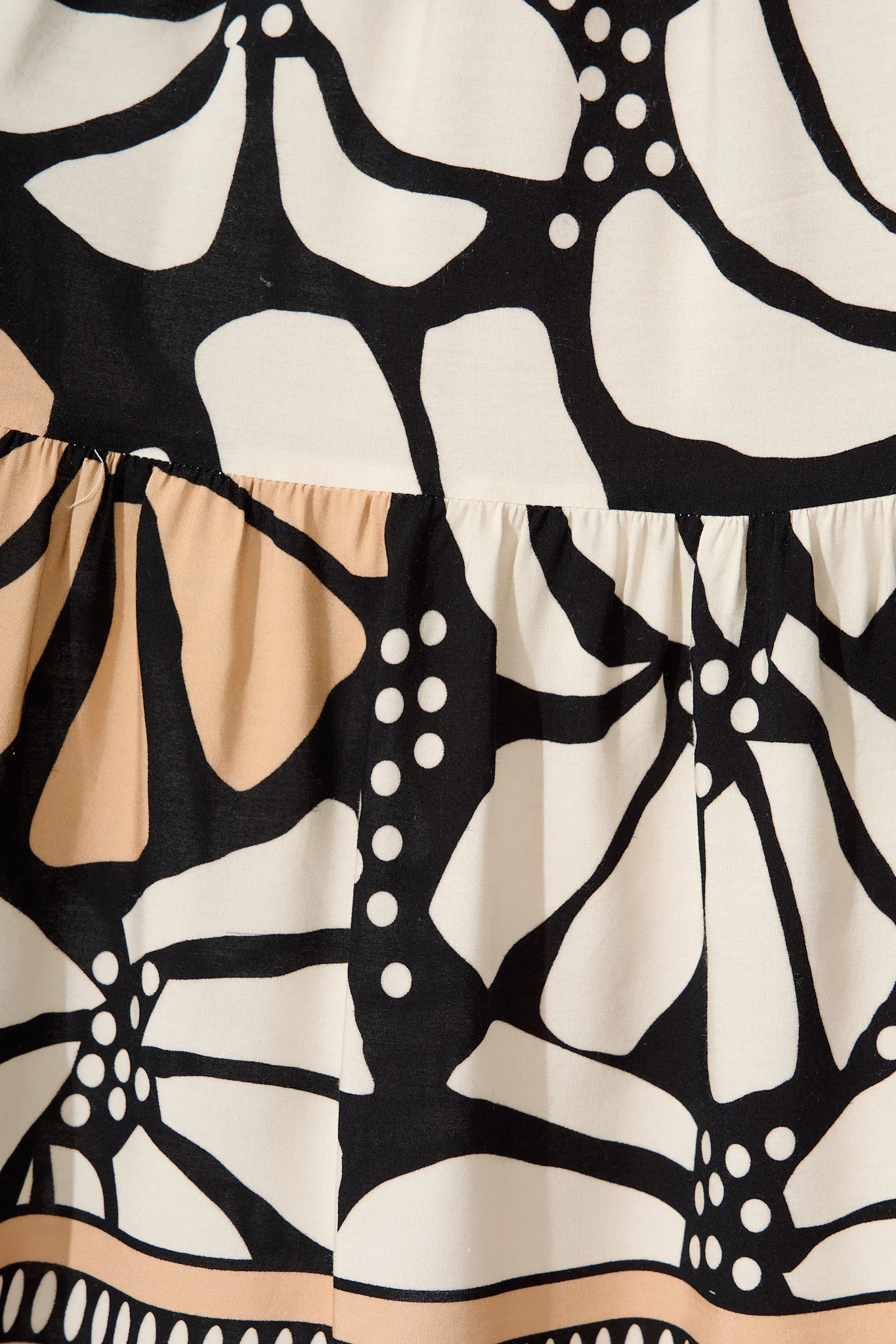 Felicity Shirt Dress in Cream and Black Floral - Image 6