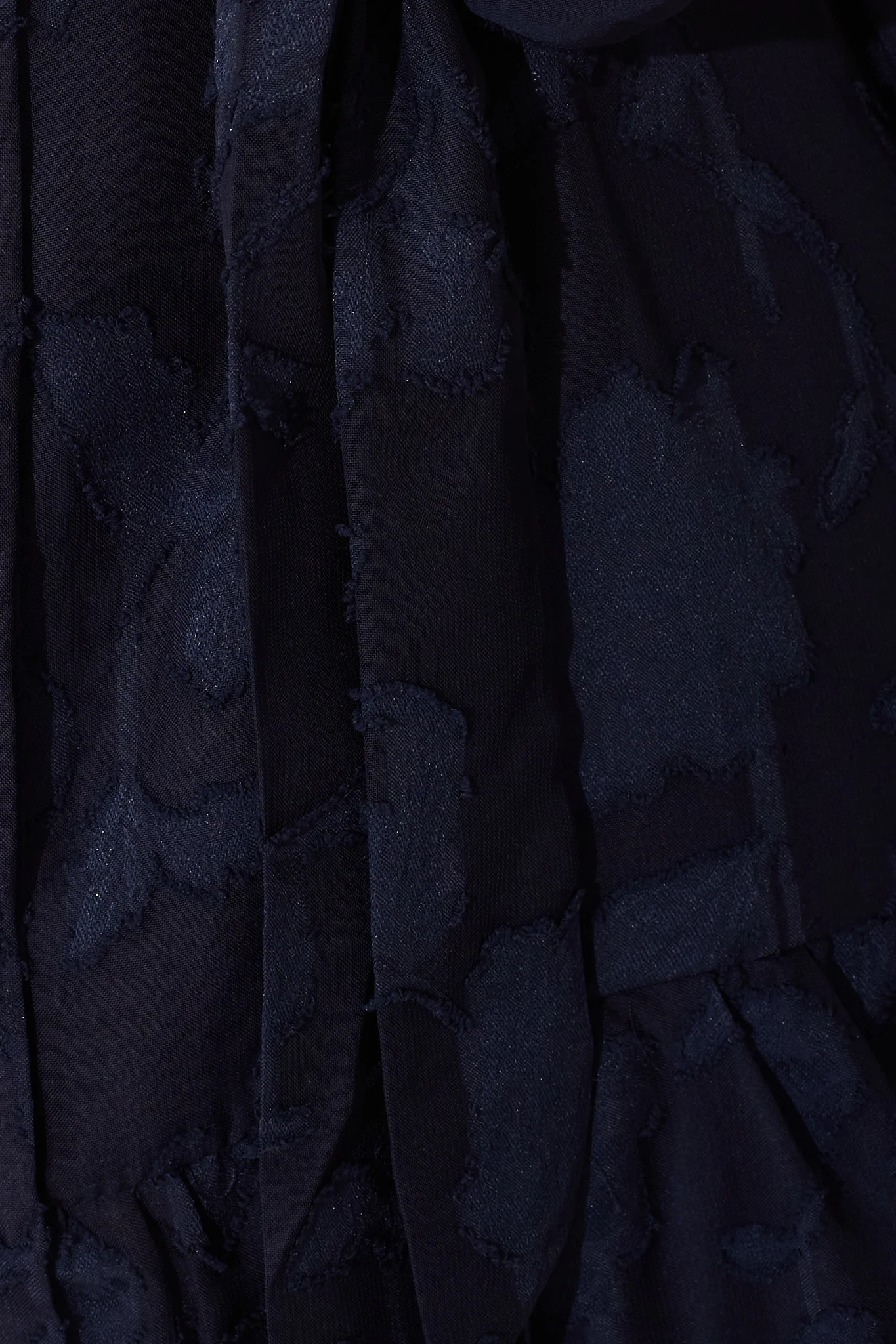 Fione Shirt Dress In Navy Burnout Chiffon - Image 6
