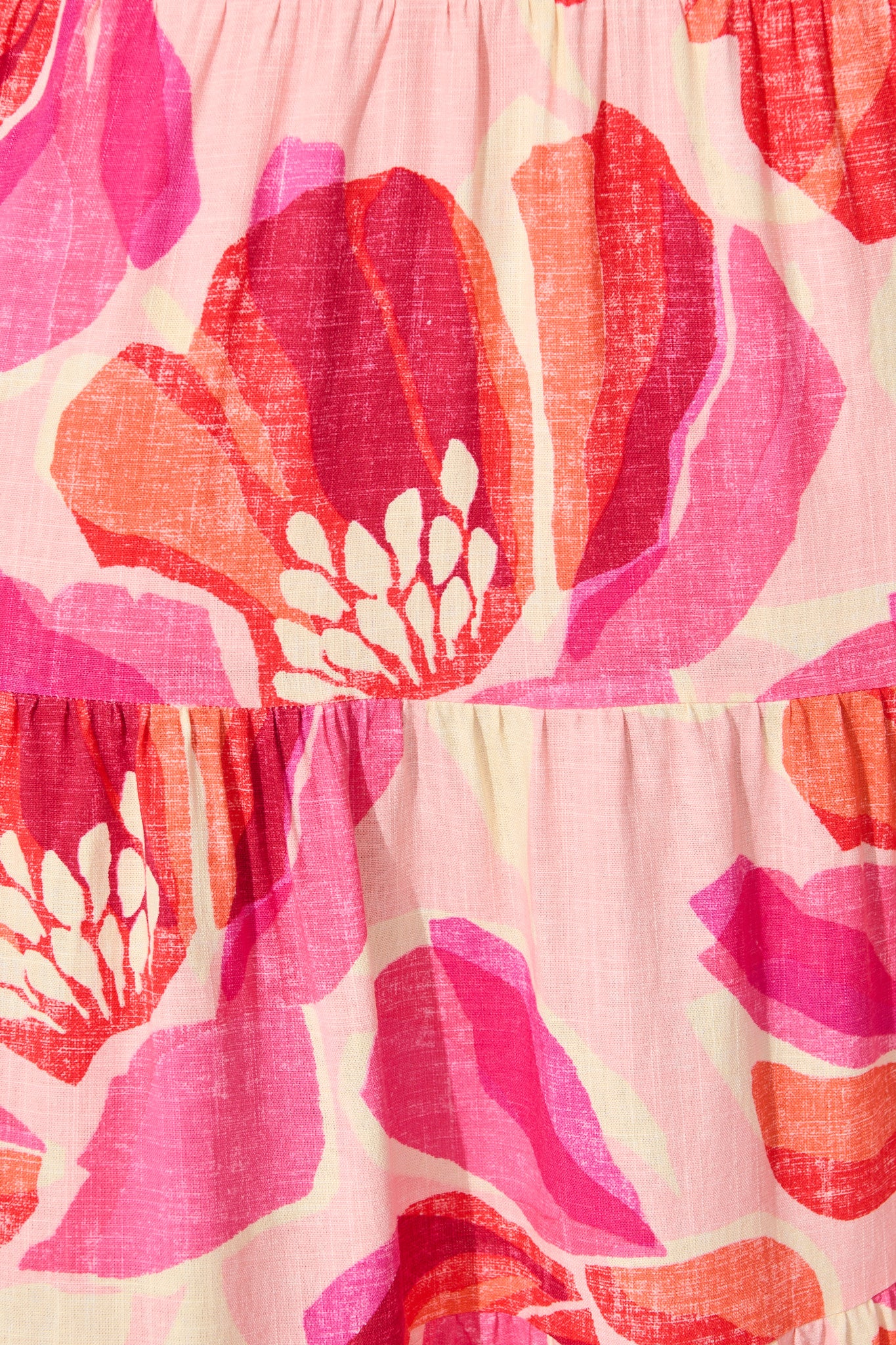Flora Haven Maxi Dress in Multi Blush Floral Linen Blend - Image 6