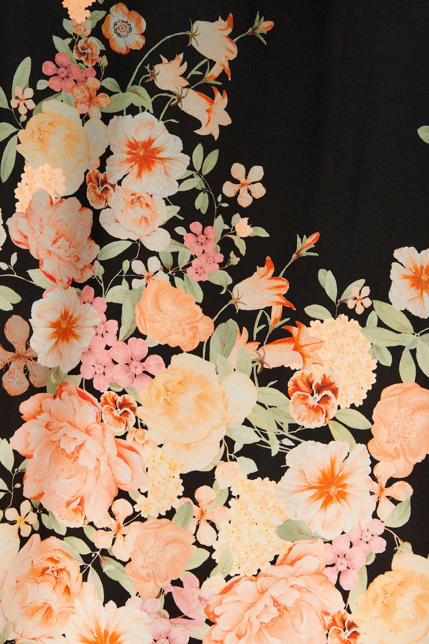 Flora Noir Pant in Black with Floral Print - Image 6