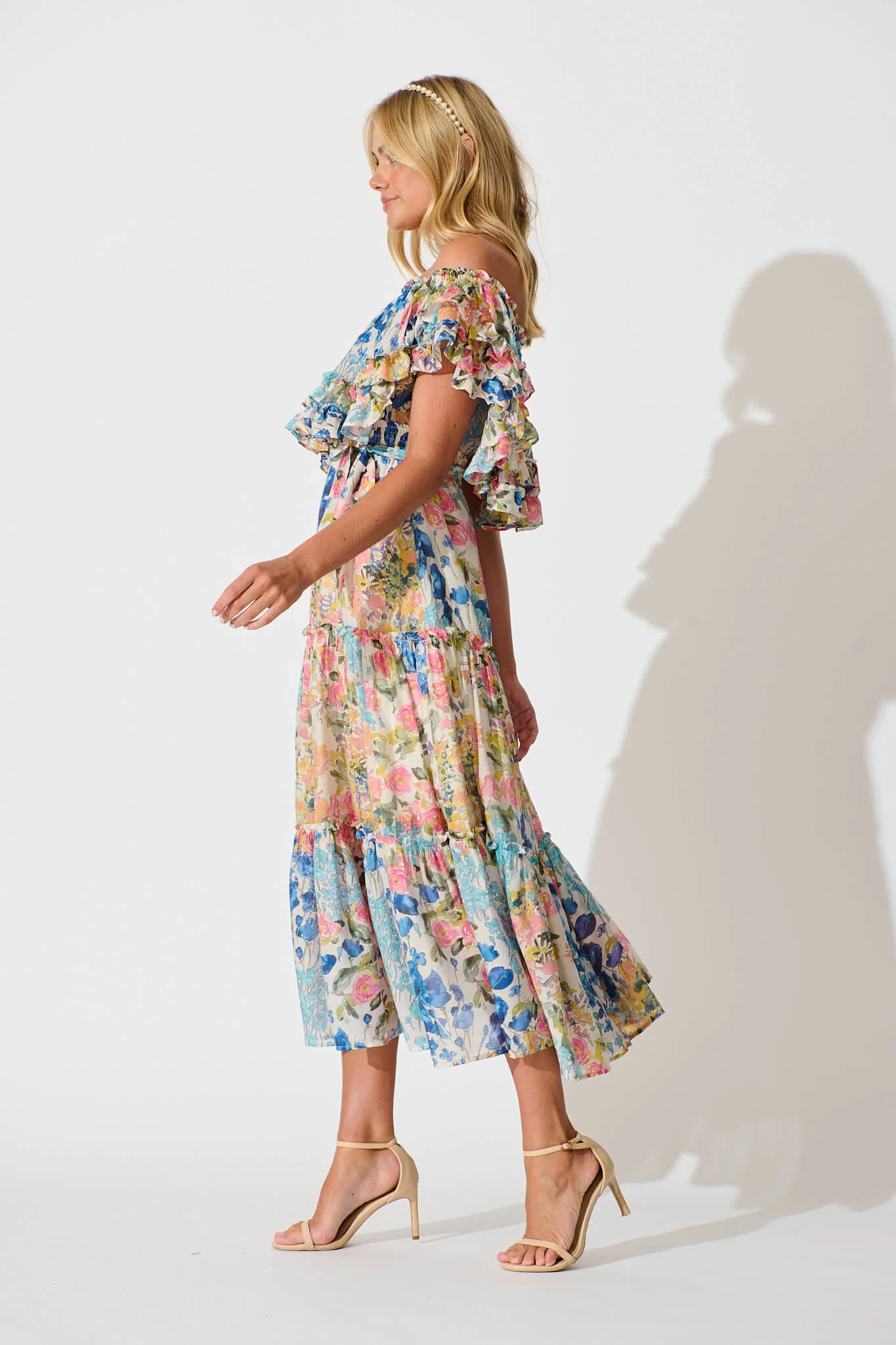 Franc Midi Dress In Vintage Floral Print - Image 3