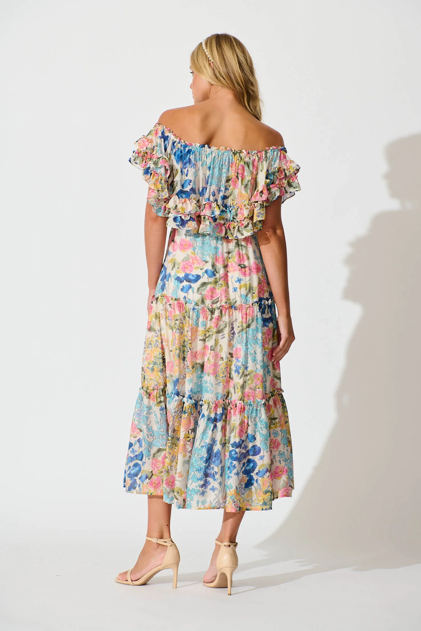 Franc Midi Dress In Vintage Floral Print - Image 4