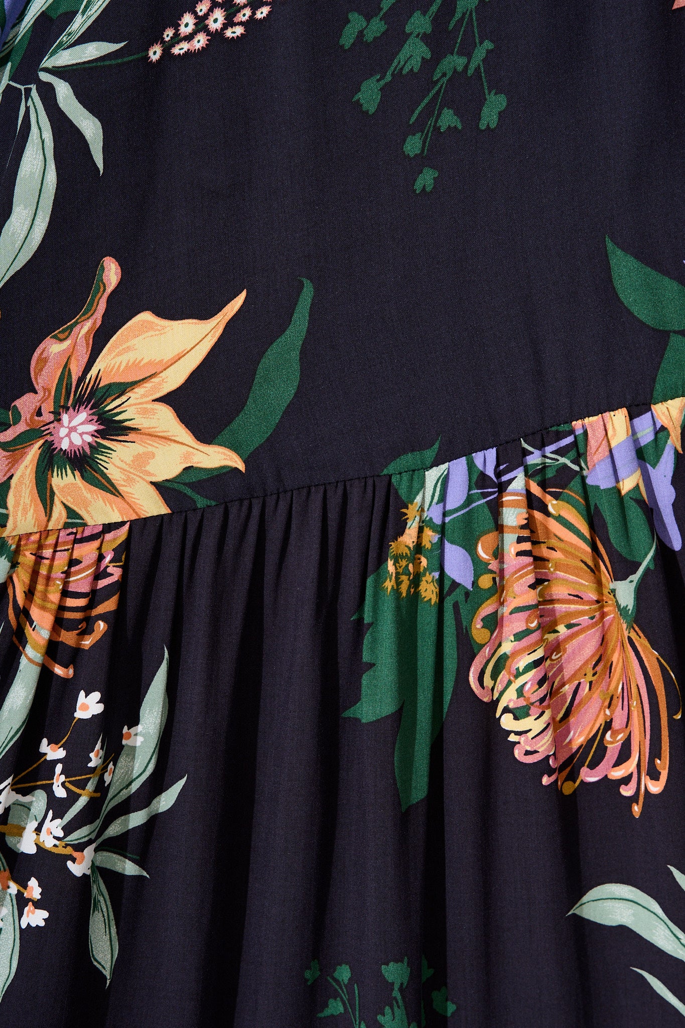 Francis Midi Dress in Navy with Multi Floral - Image 6