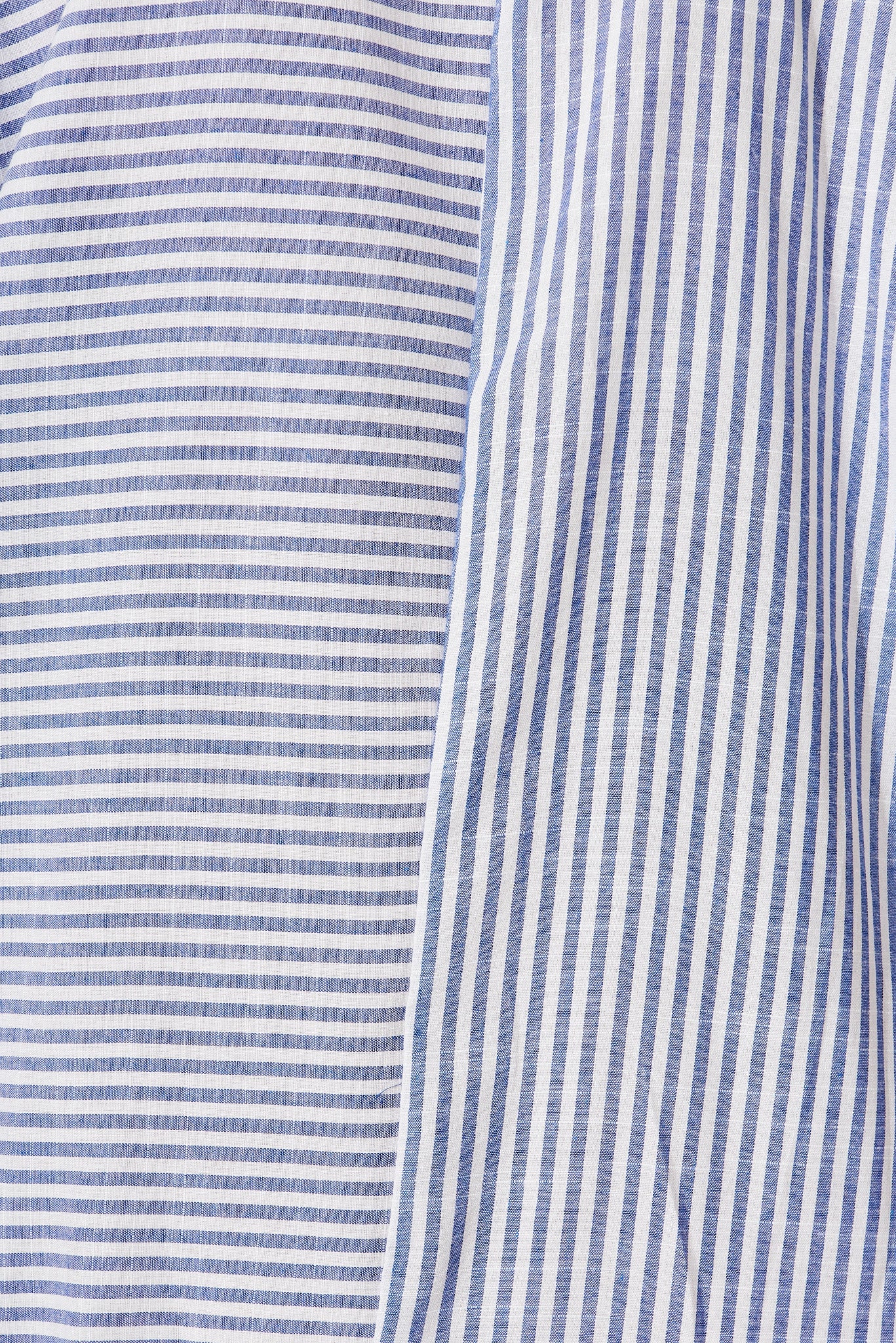 Freya Shirt Dress In Navy With White Stripe Cotton - Image 9