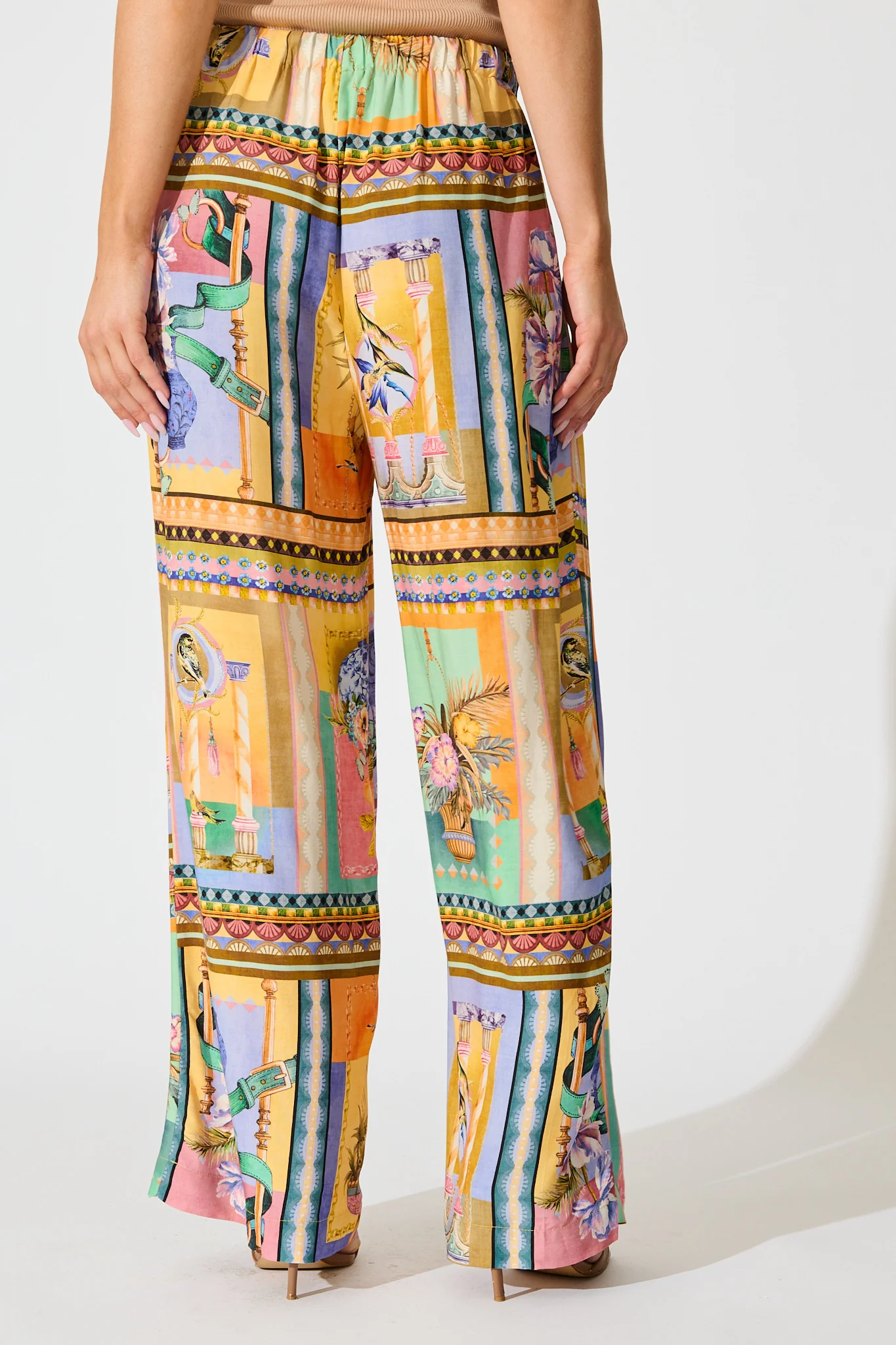 Galleria Pant in Multi Conversational Print - Image 3