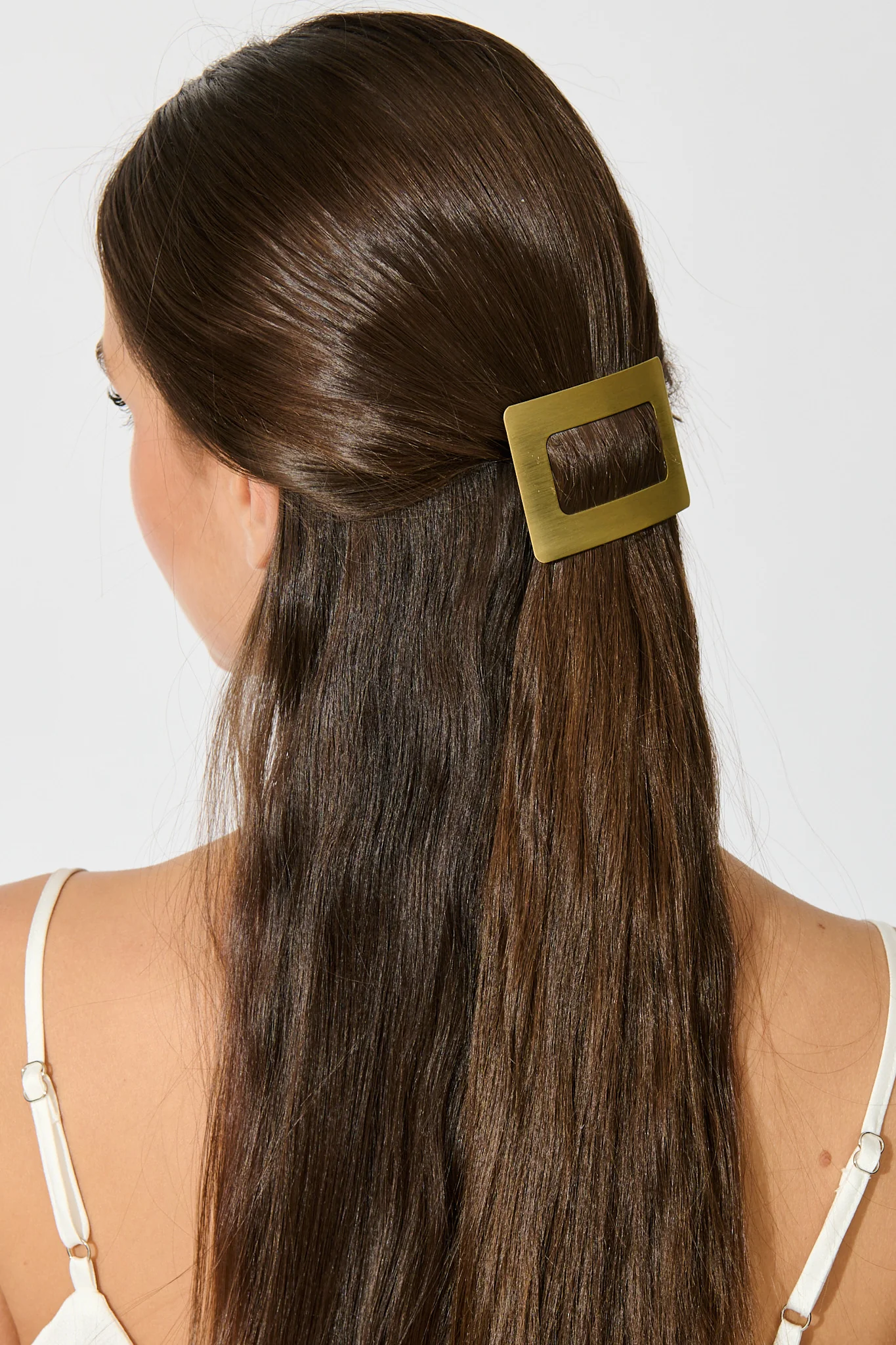Gani Barrette Square Hair Clip in Gold - Image 2