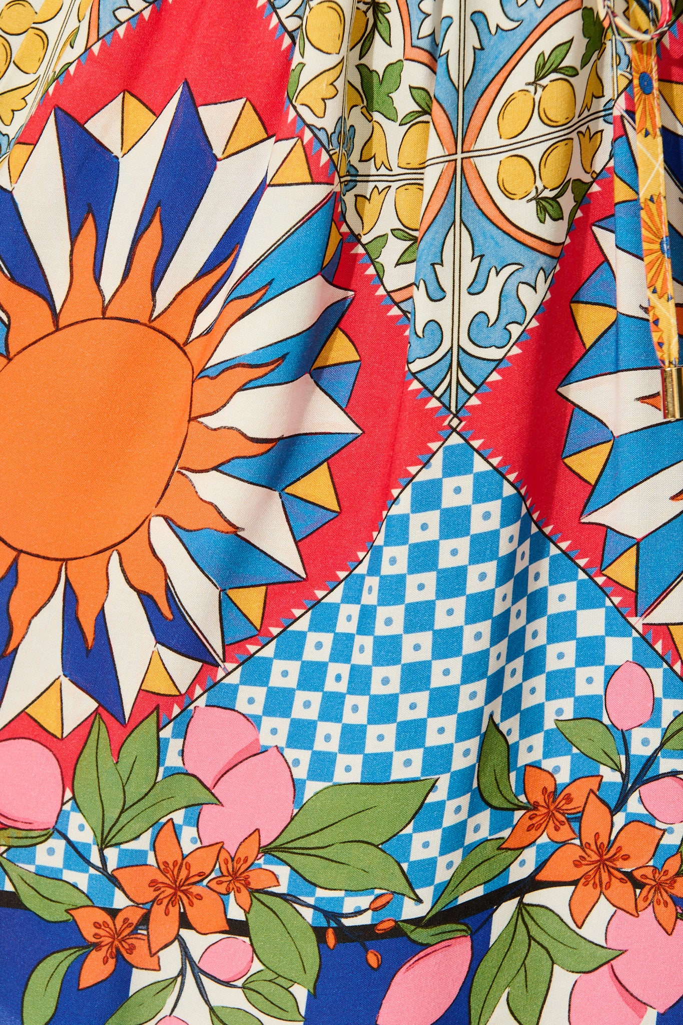 Garden Of Tiles Shirt Dress in Multi Tile Print - Image 14