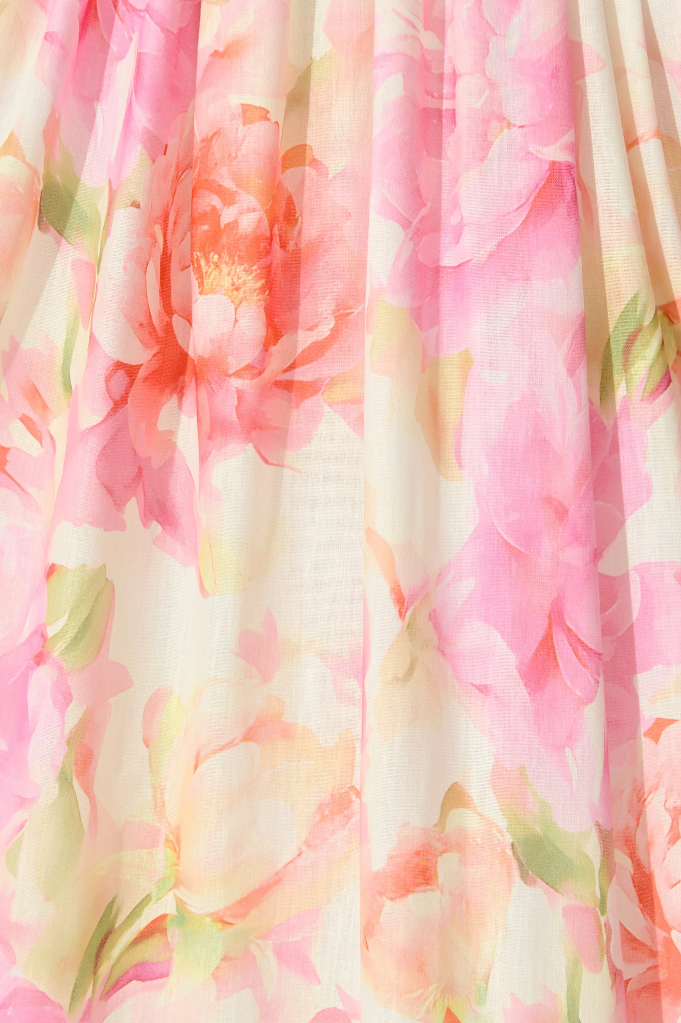 Garden Soirée Maxi Dress in Pink Multi Floral Linen Blend - Image 8