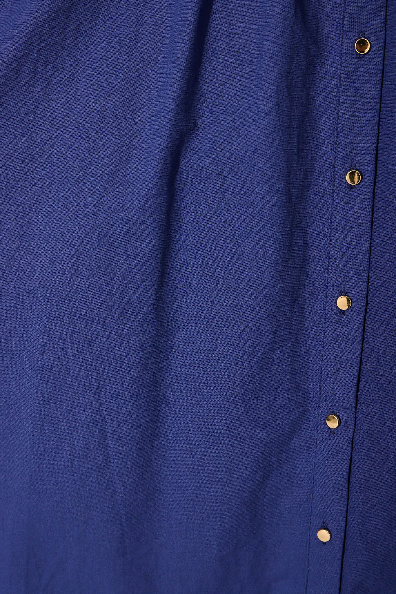 Gemini Midi Shirt Dress In Navy Cotton - Image 10