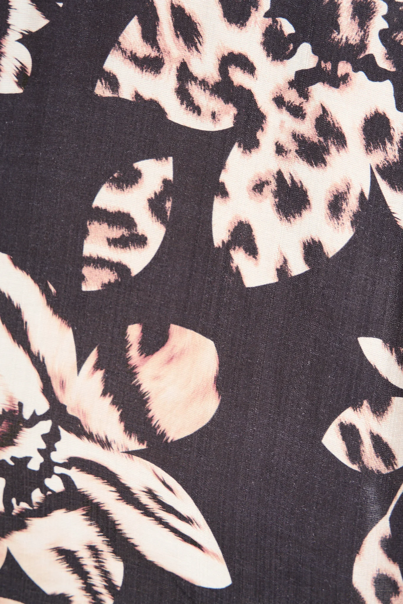 Gina Shirt in Black with Brown Print - Image 6