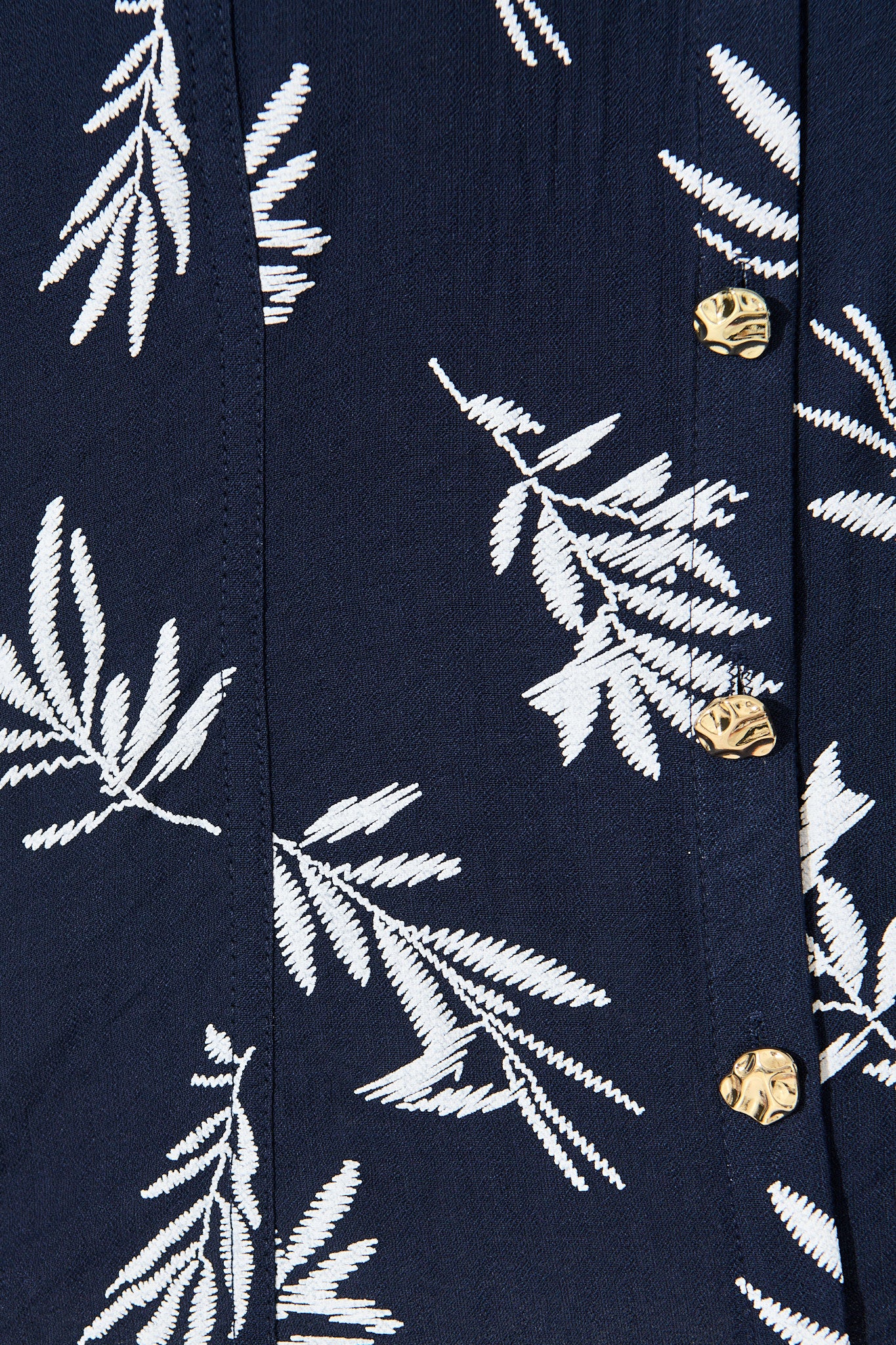 Good Love Shirt in Navy with White Leaf - Image 6