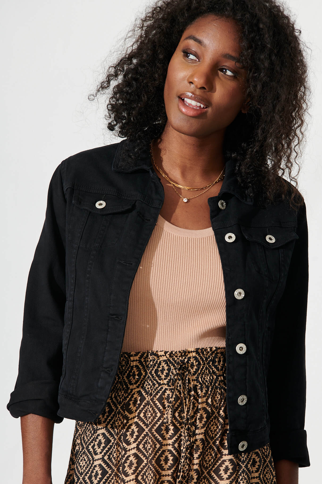 Gossip Denim Jacket In Black Wash - Image 5
