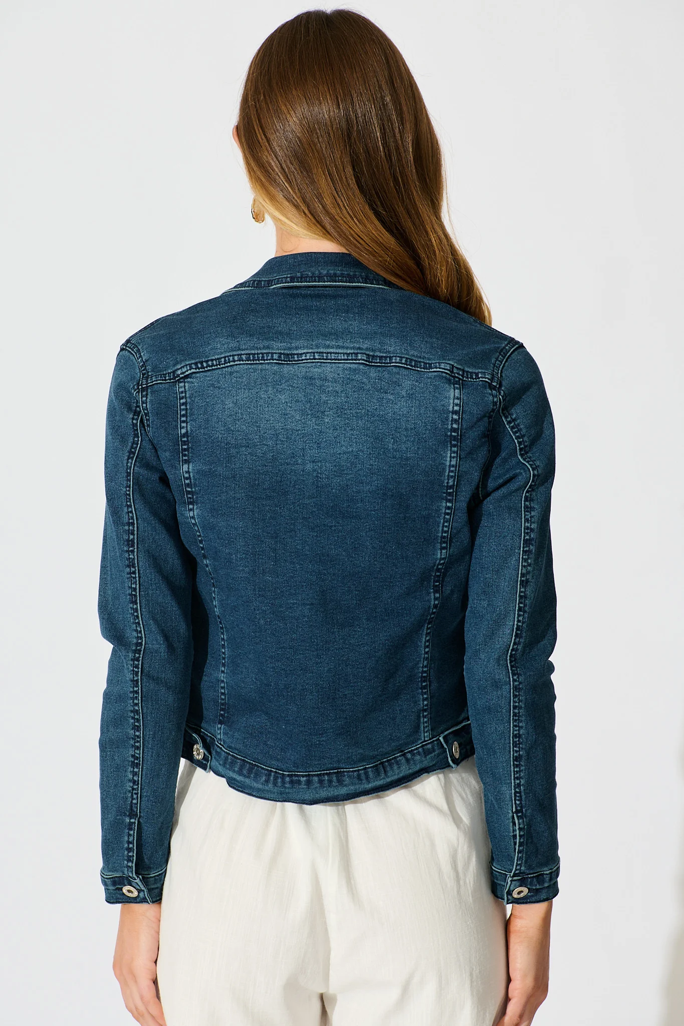 Gossip Denim Jacket In Dark Blue Wash - Image 3