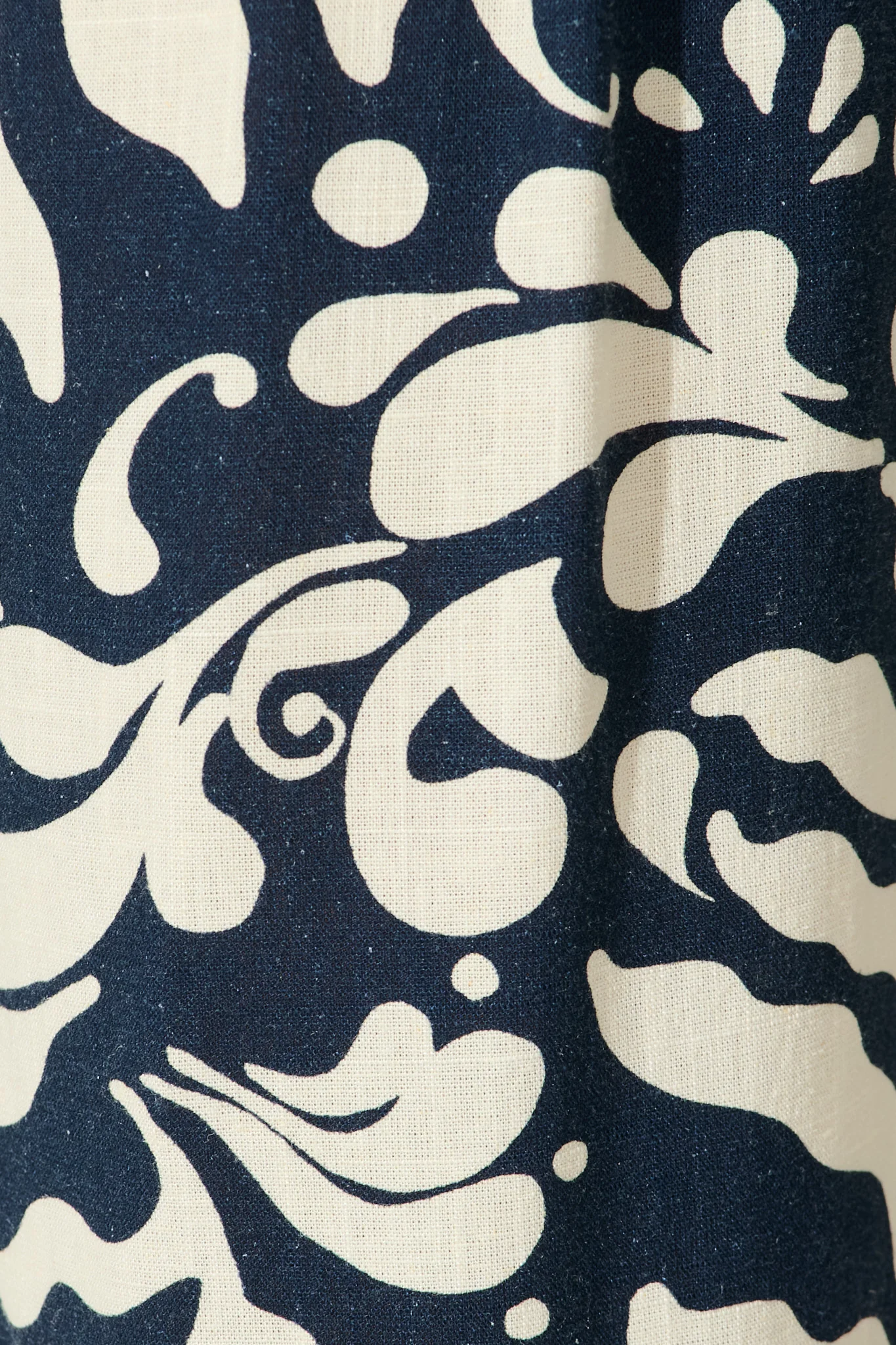 Gracella Jumpsuit in Navy and Cream Linen Blend - Image 6