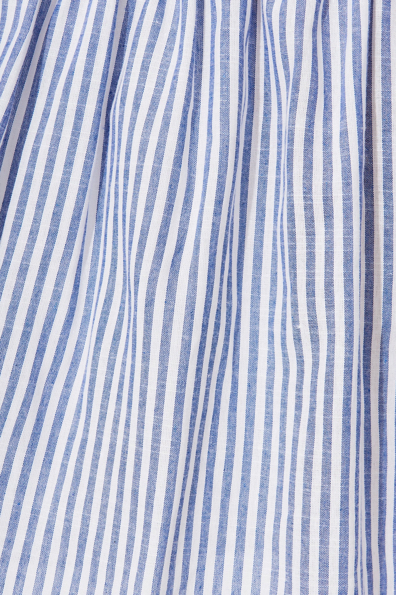 Gwennie Midi Shirt Dress In Blue And White Stripe Cotton - Image 6