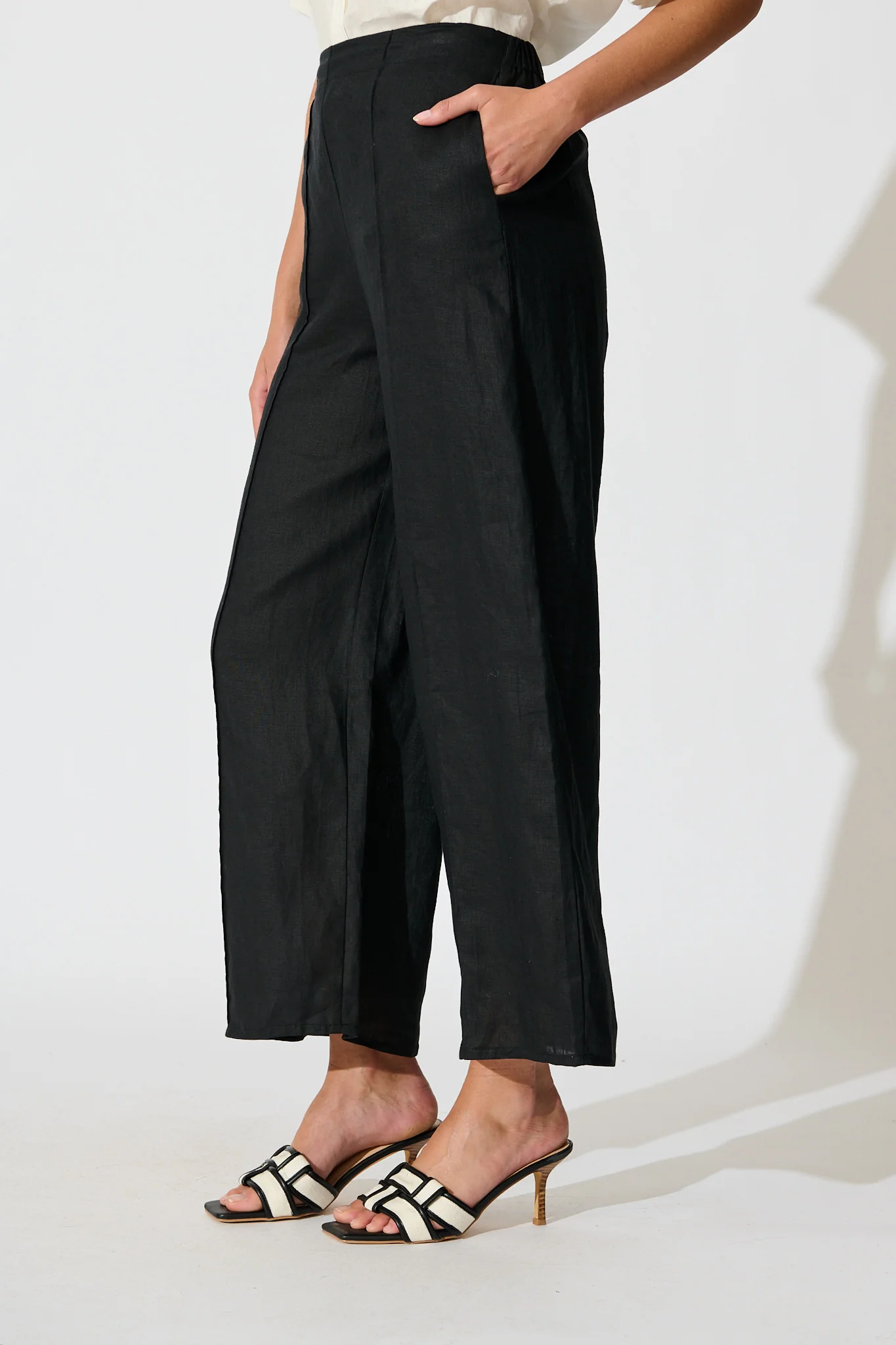 Halara Pant in Black Linen - Image 5