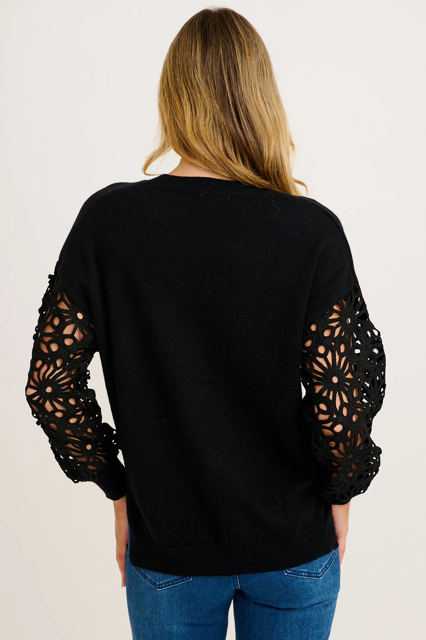 Harlow Knit In Black Wool Blend - Image 3