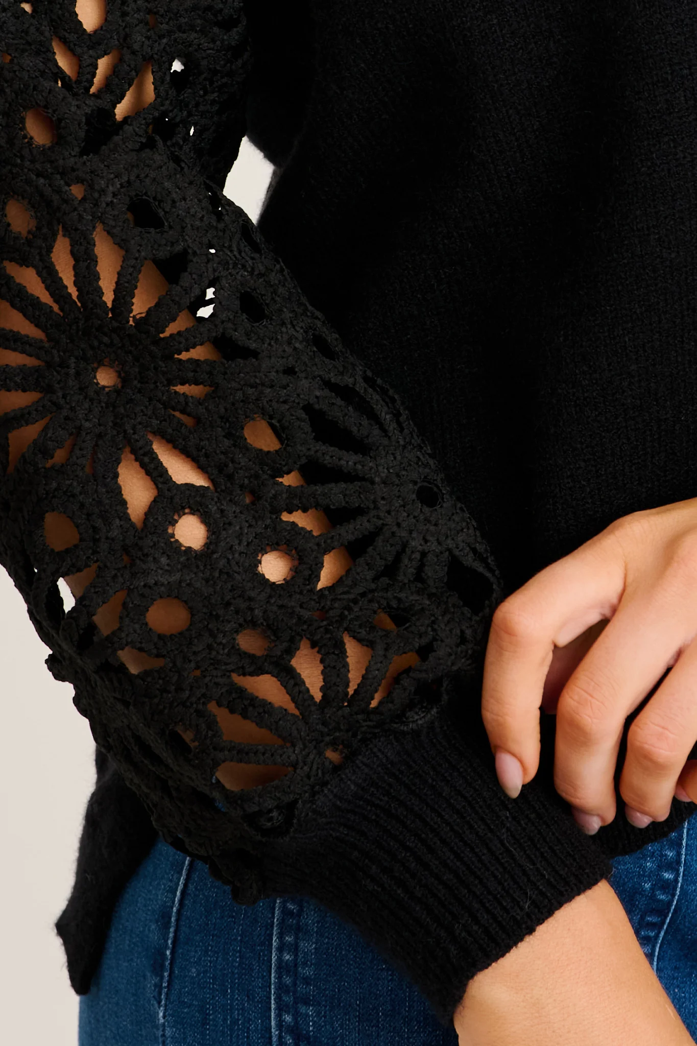 Harlow Knit In Black Wool Blend - Image 5
