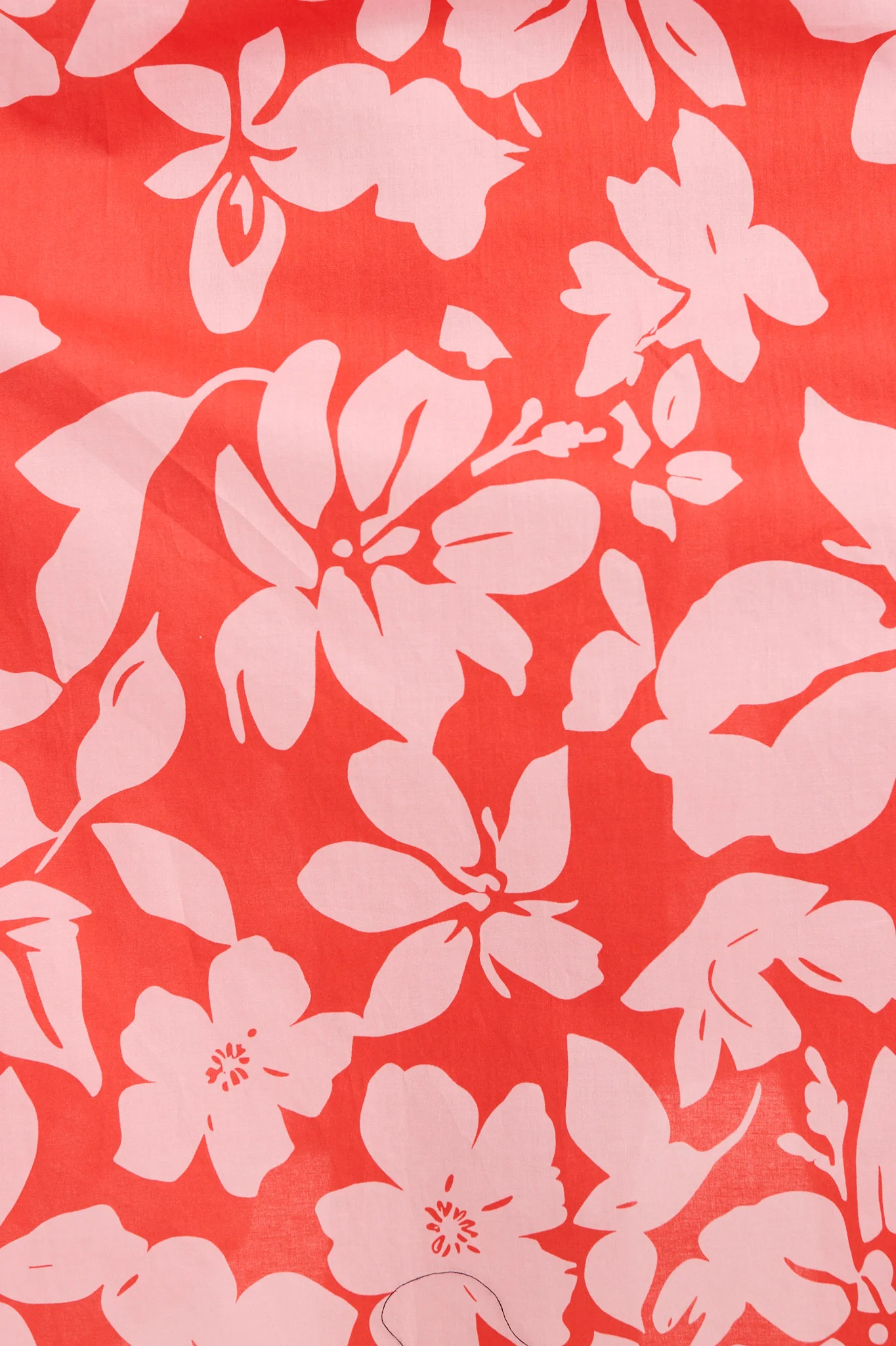 Hartlee Midi Shirt Dress in Red with Pink Floral Cotton - Image 6