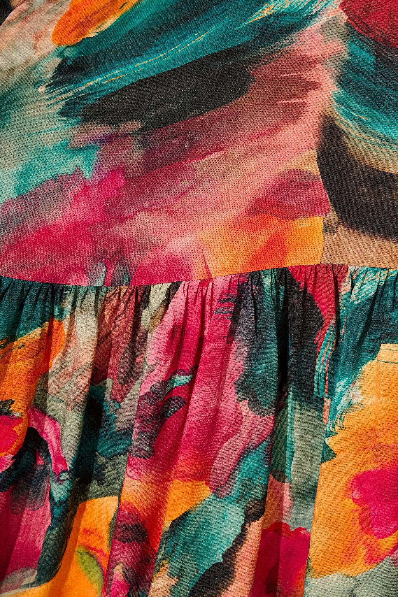Have My Heart Dress in Multi Watercolour Print - Image 6