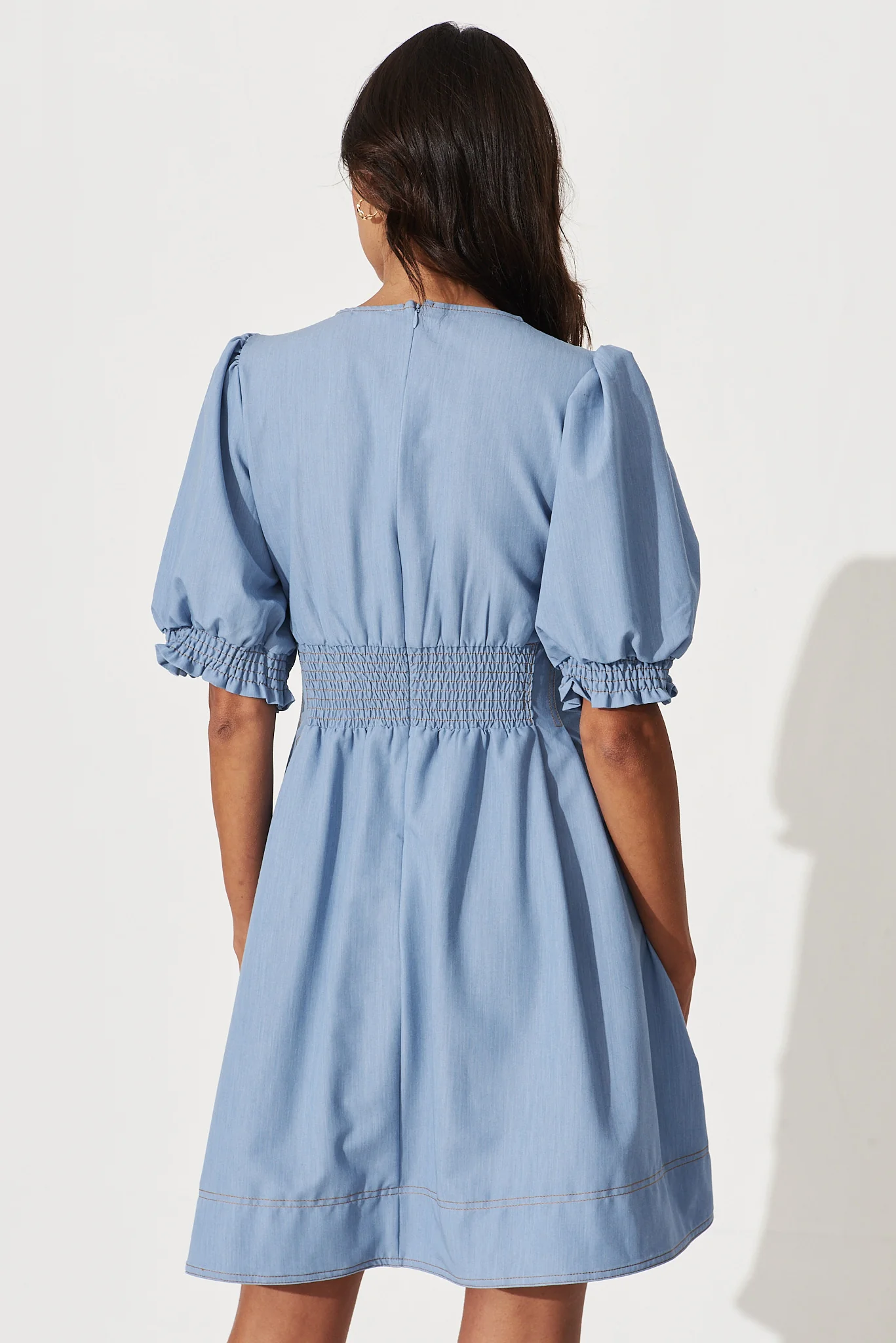 Hazel Dress In Denim Blue - Image 4