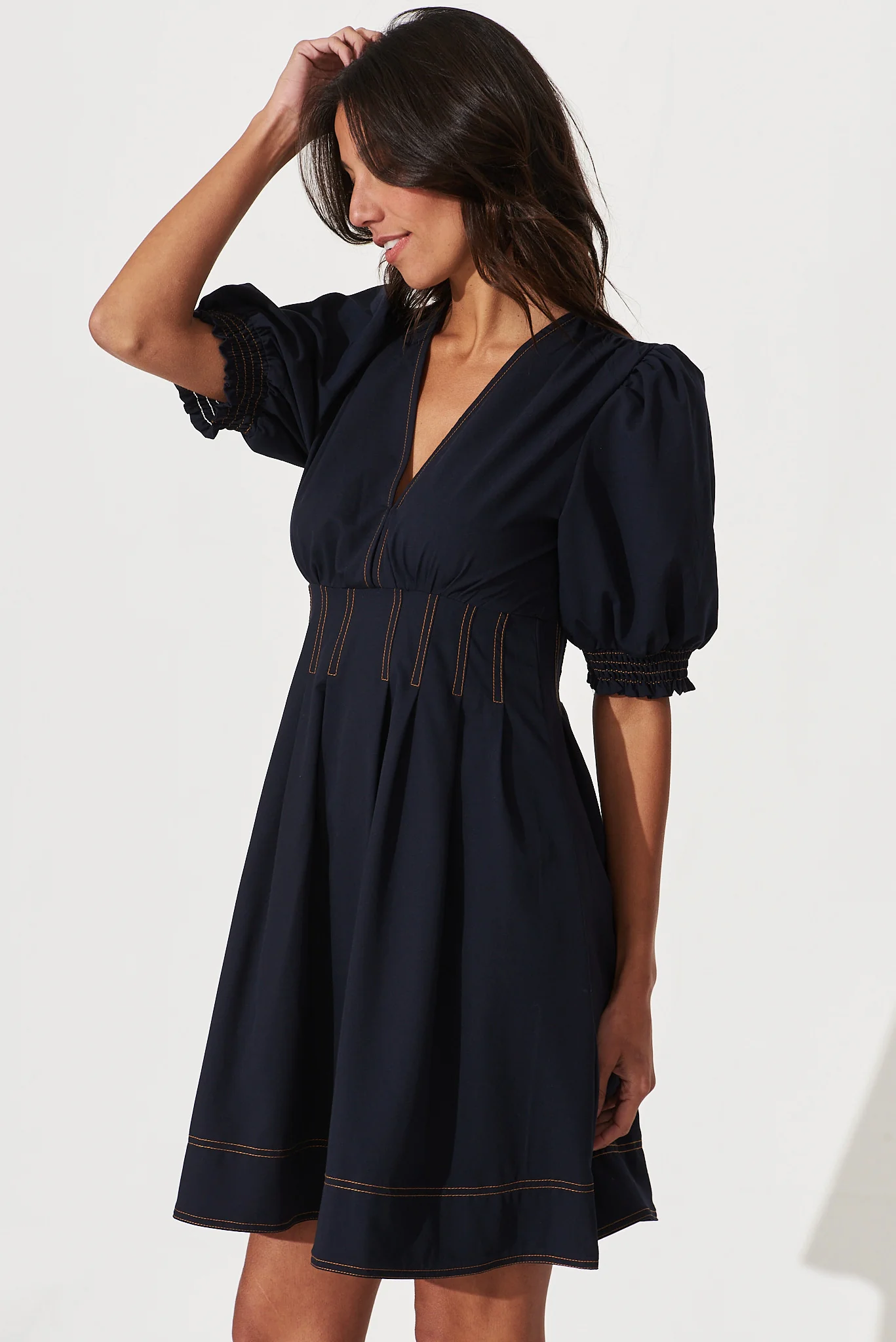 Hazel Dress In Navy - Image 2