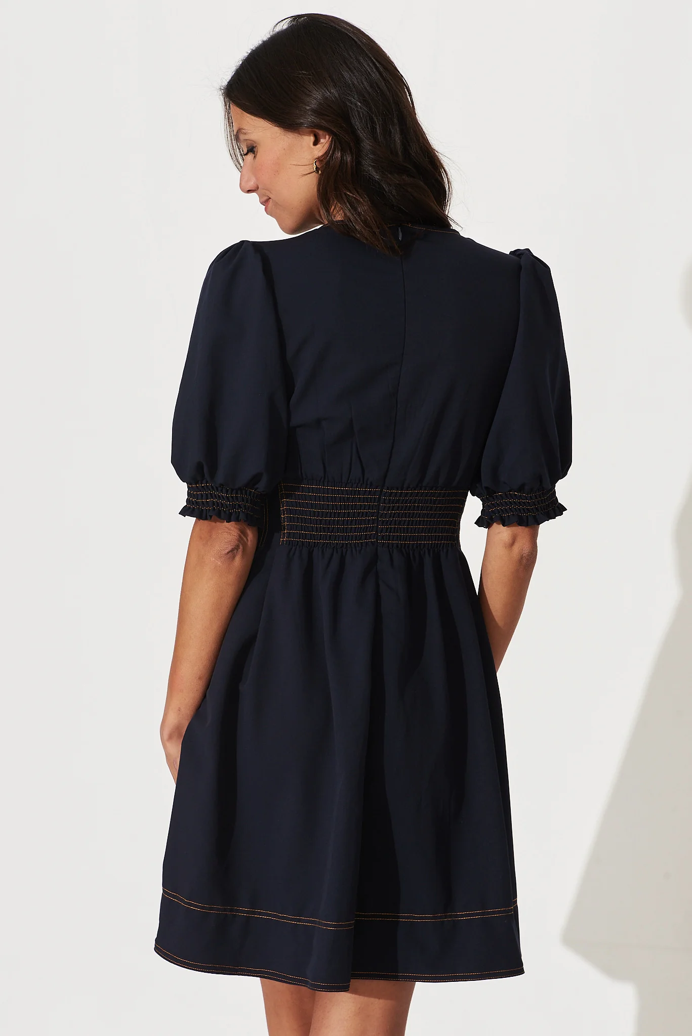 Hazel Dress In Navy - Image 3