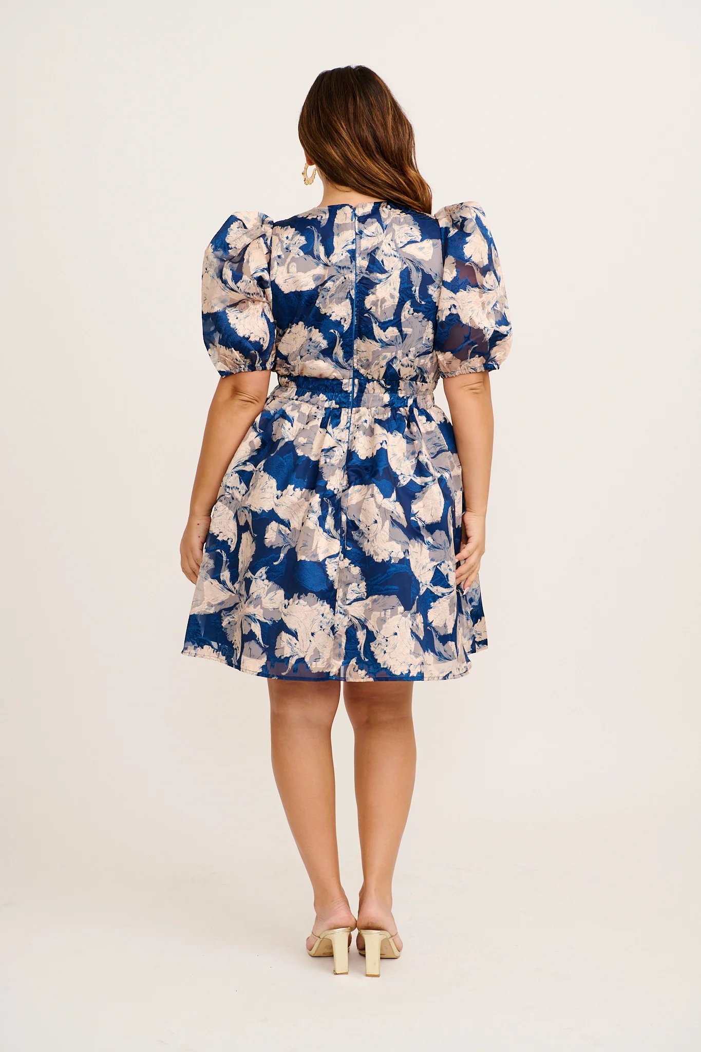 Heartstruck Dress in Navy Floral Organza - Image 8