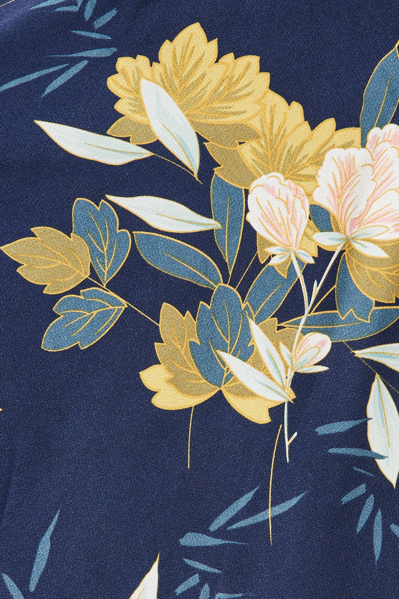 Helsinki Dress In Navy Floral Satin - Image 12