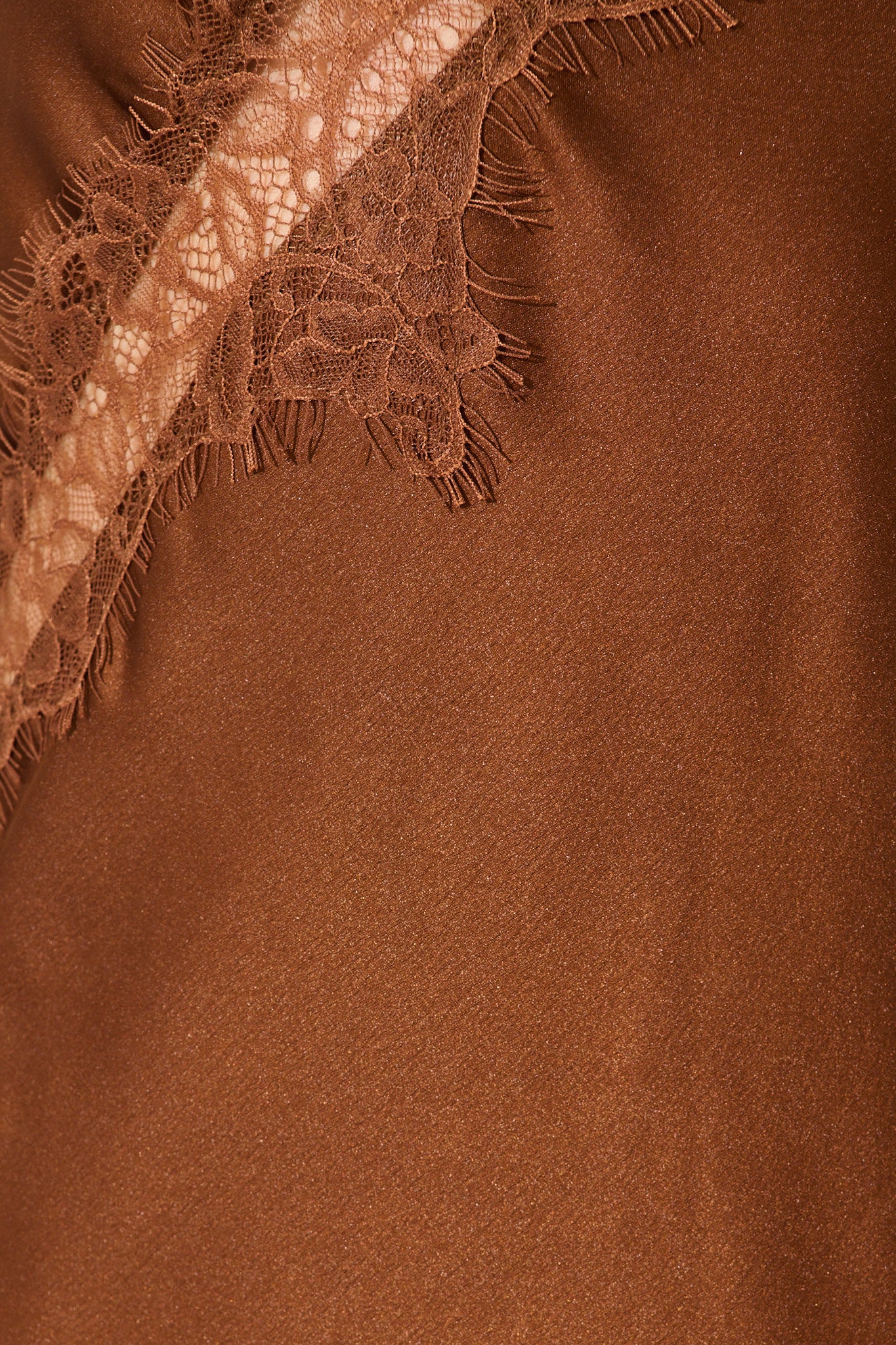 Illusion Midi Dress in Chocolate Satin - Image 6