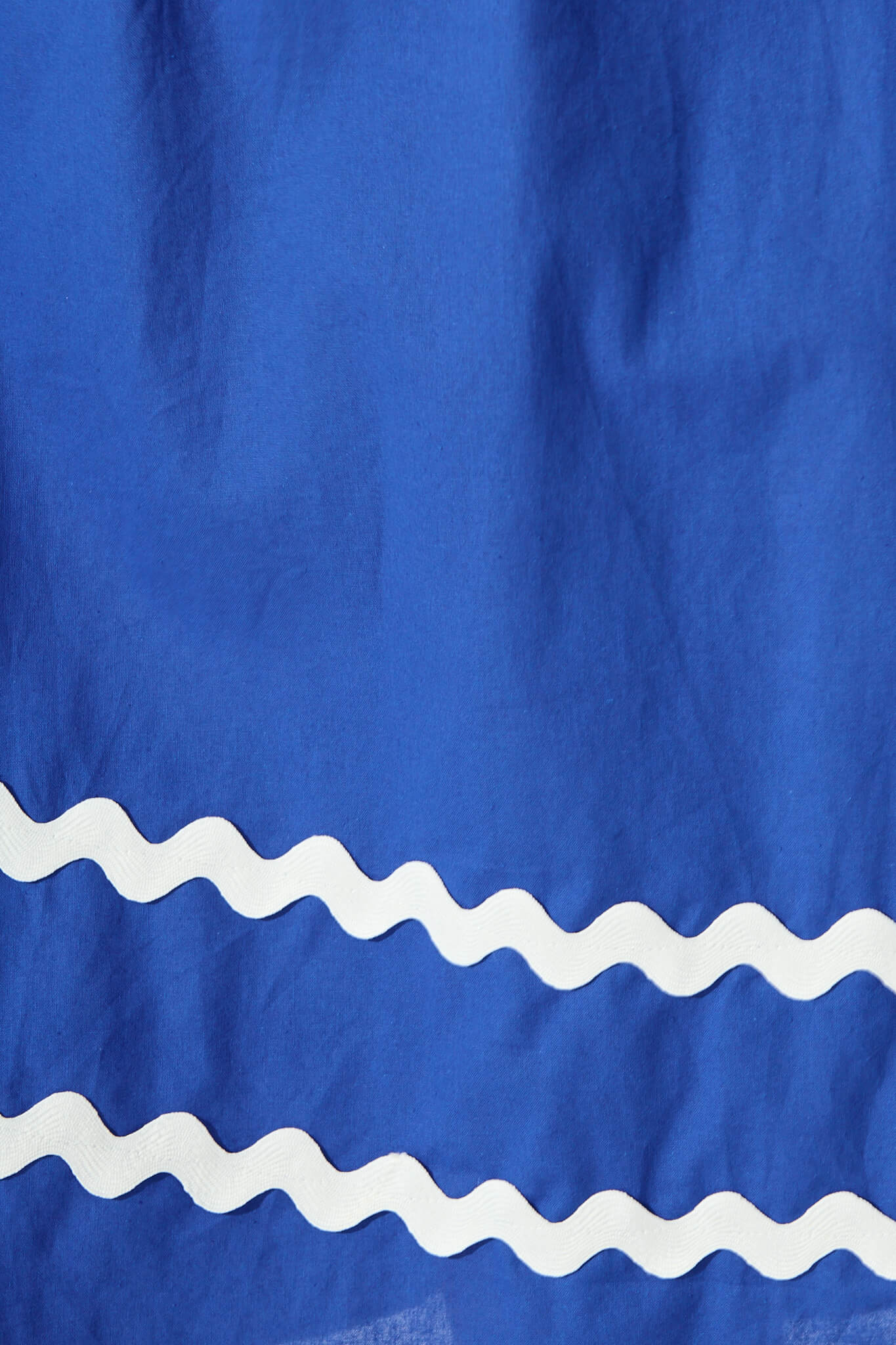 Indi Maxi Dress in Cobalt with White Ric Rac Trim Cotton - Image 6