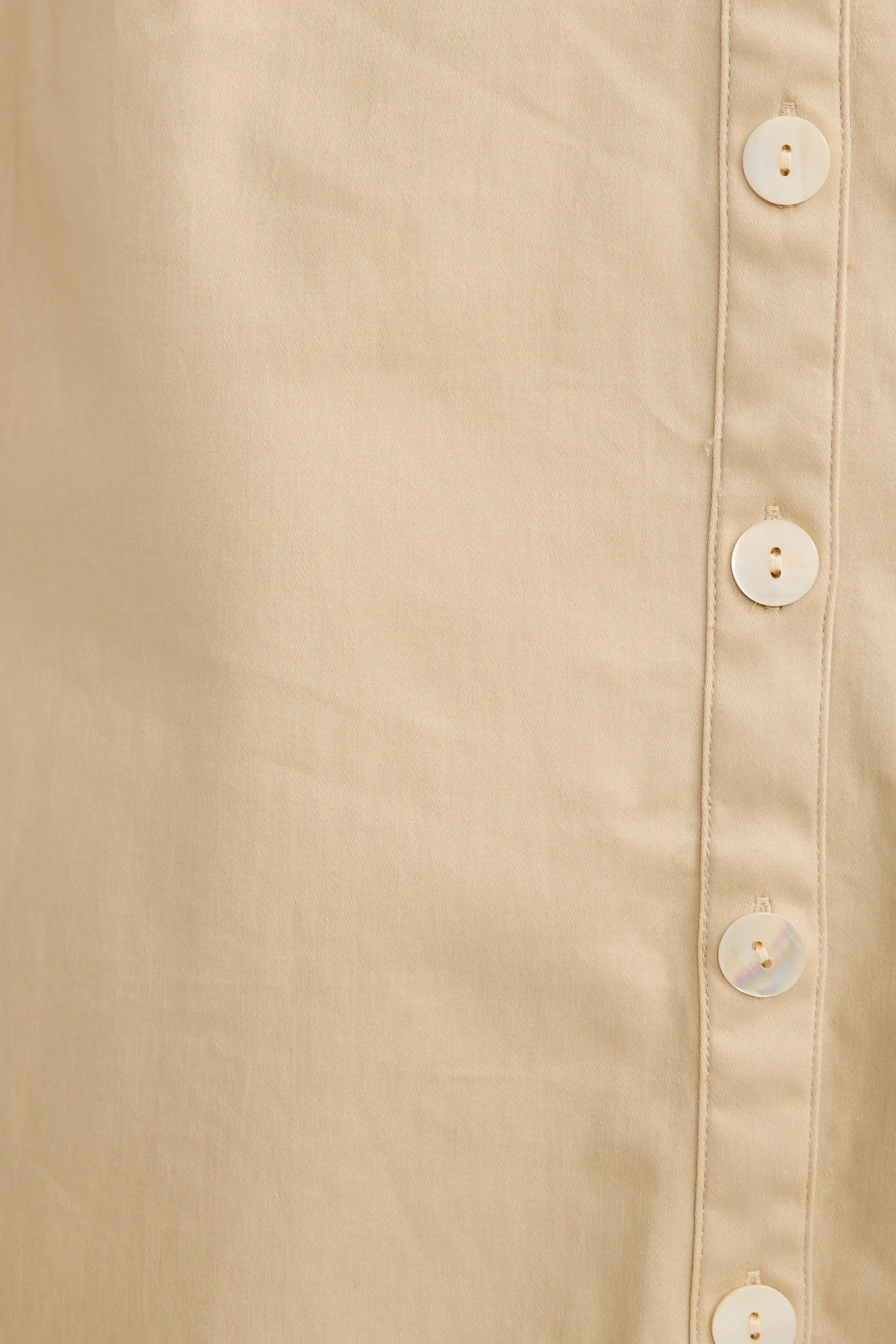 Inspiring Midi Shirt Dress in Beige Cotton Blend - Image 10