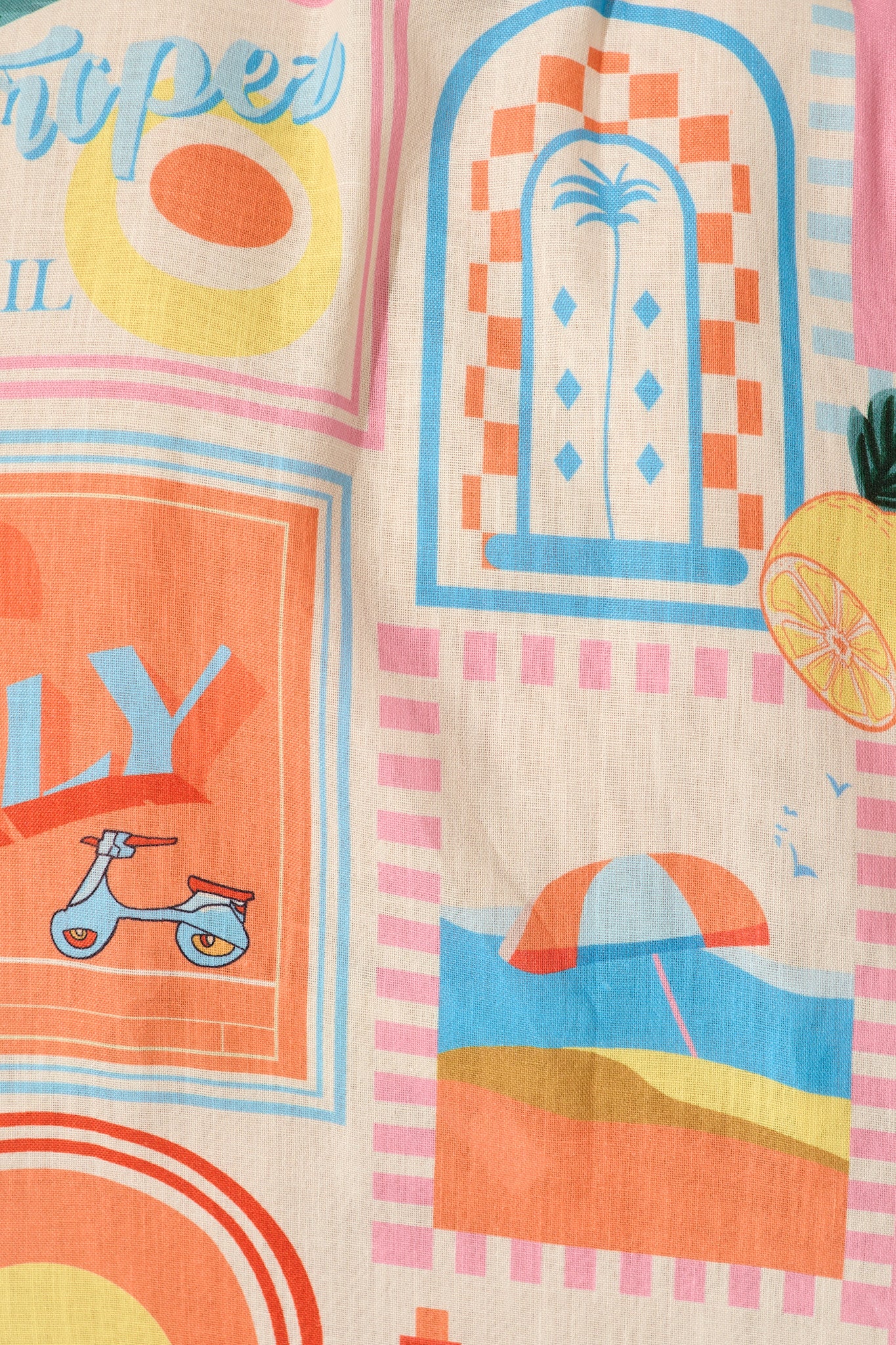 Iridessa Shirt in Multi Patchwork Lemon Print - Image 7