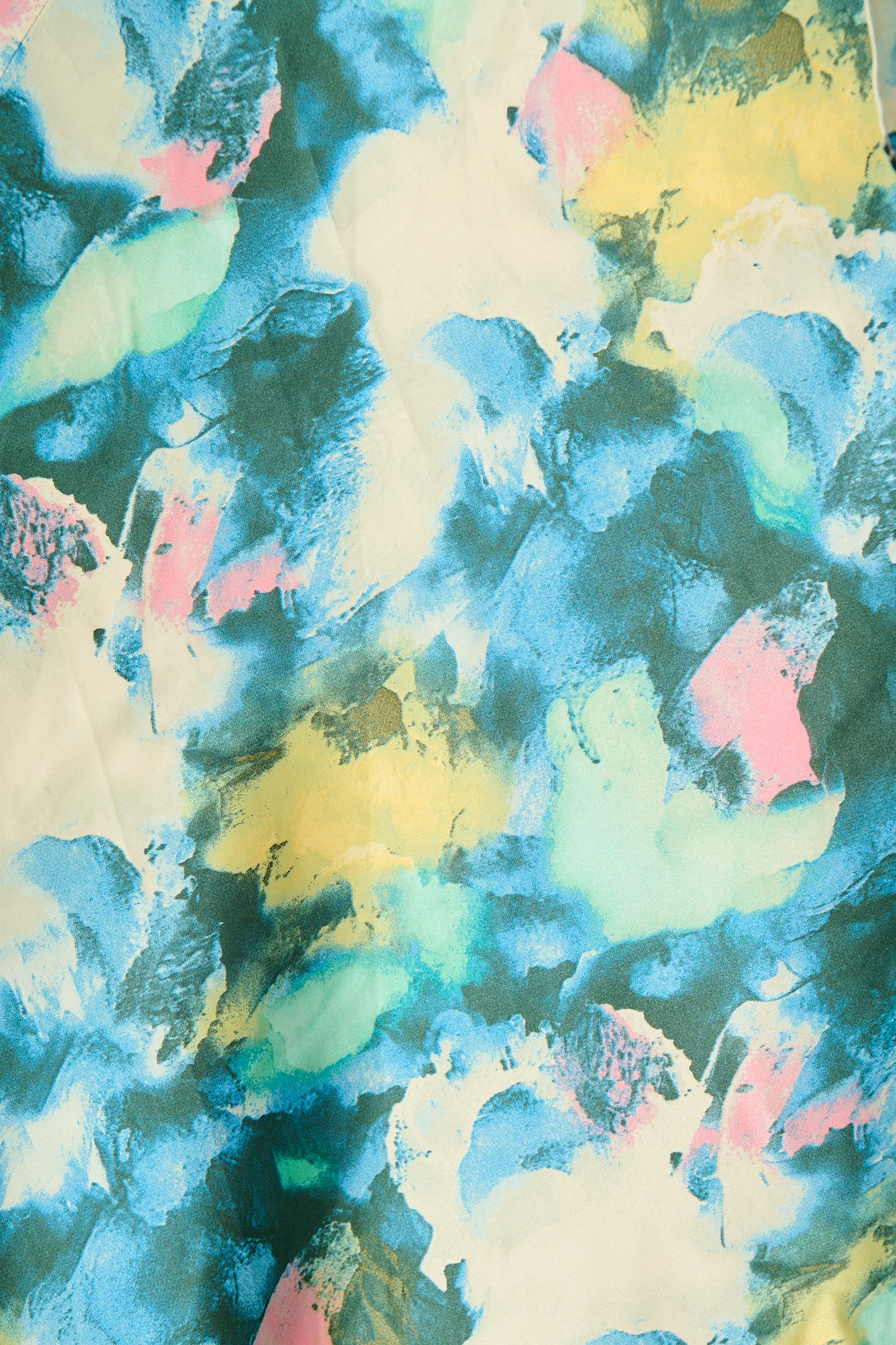 Iris Belle Maxi Dress in Blue Multi Watercolour Satin - Image 6