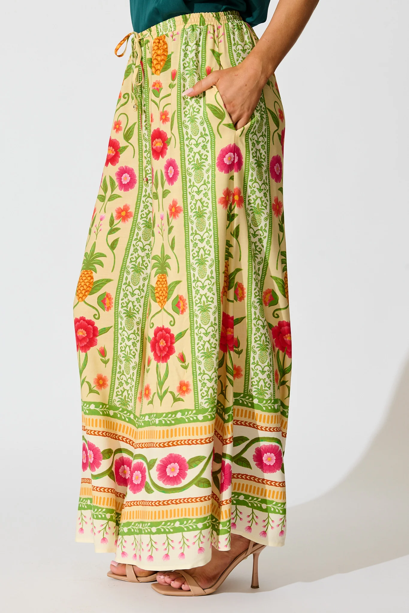 Isla Tropic Pant in Pineapple Print - Image 3
