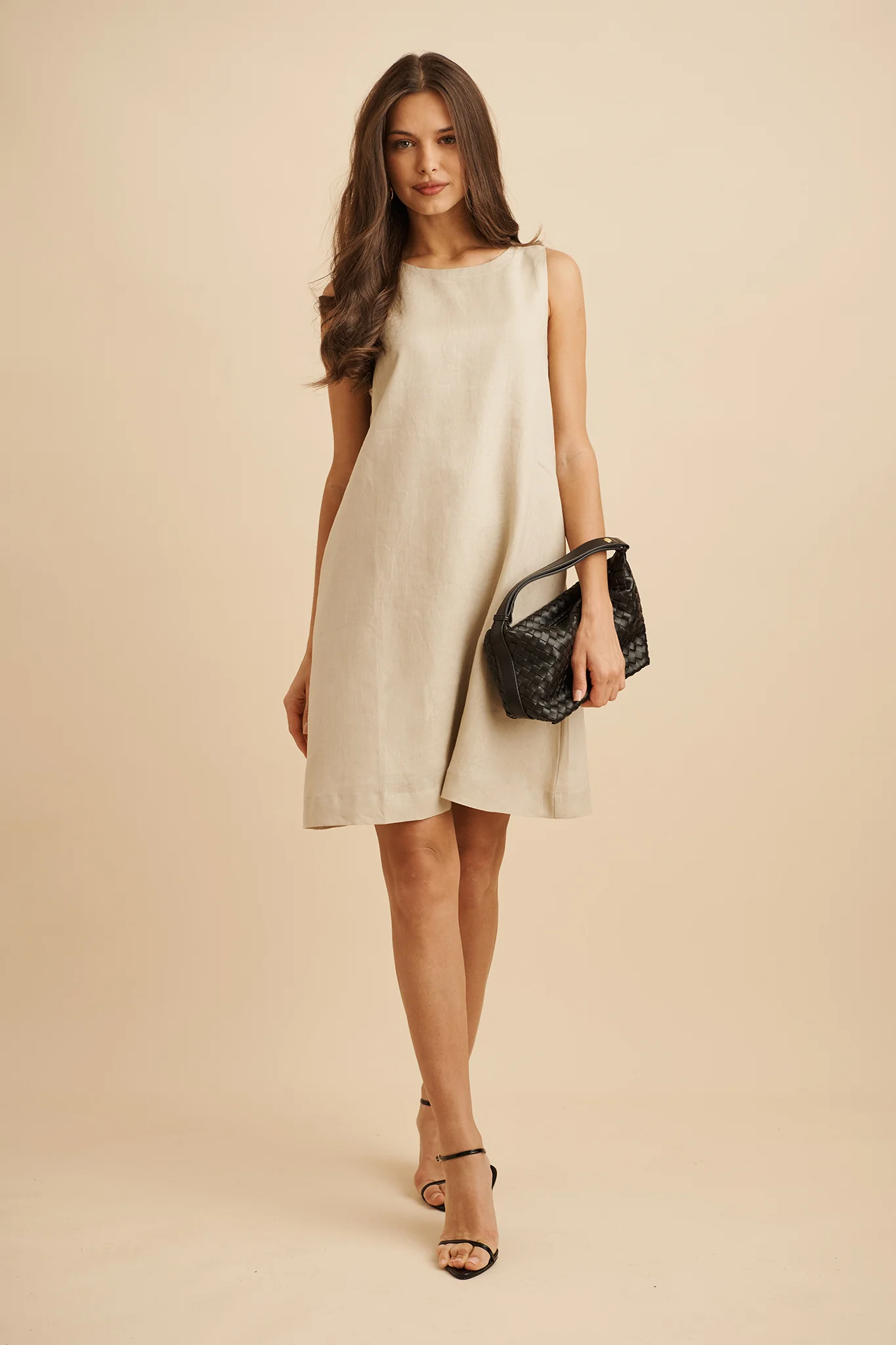 Island Dreamer Dress in Stone Linen