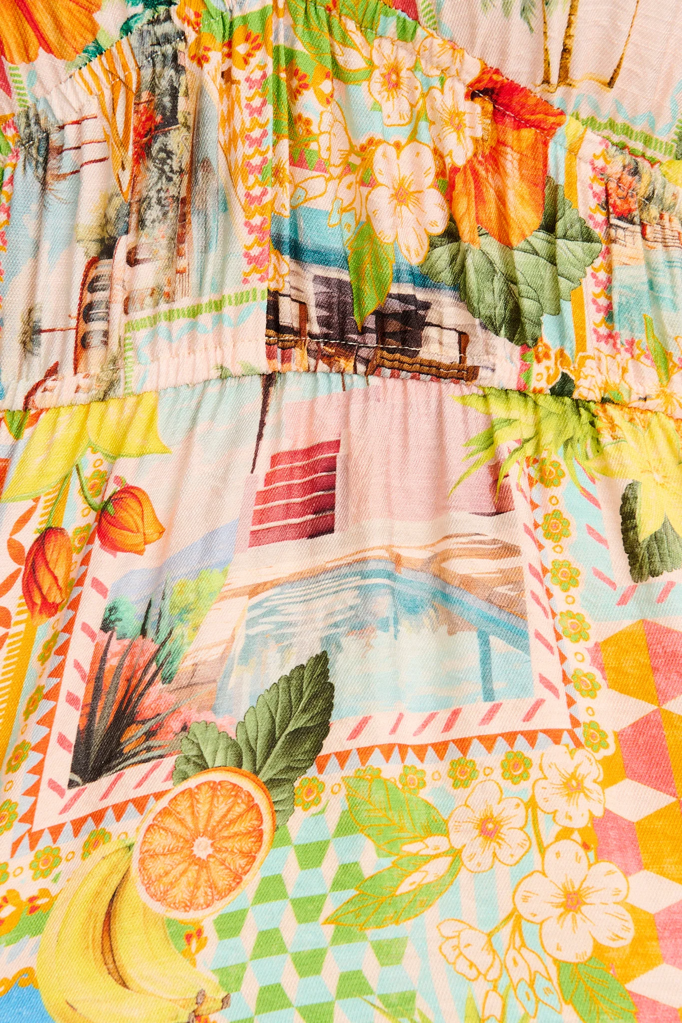 Island Sway Top in Multi Postcard Print - Image 12