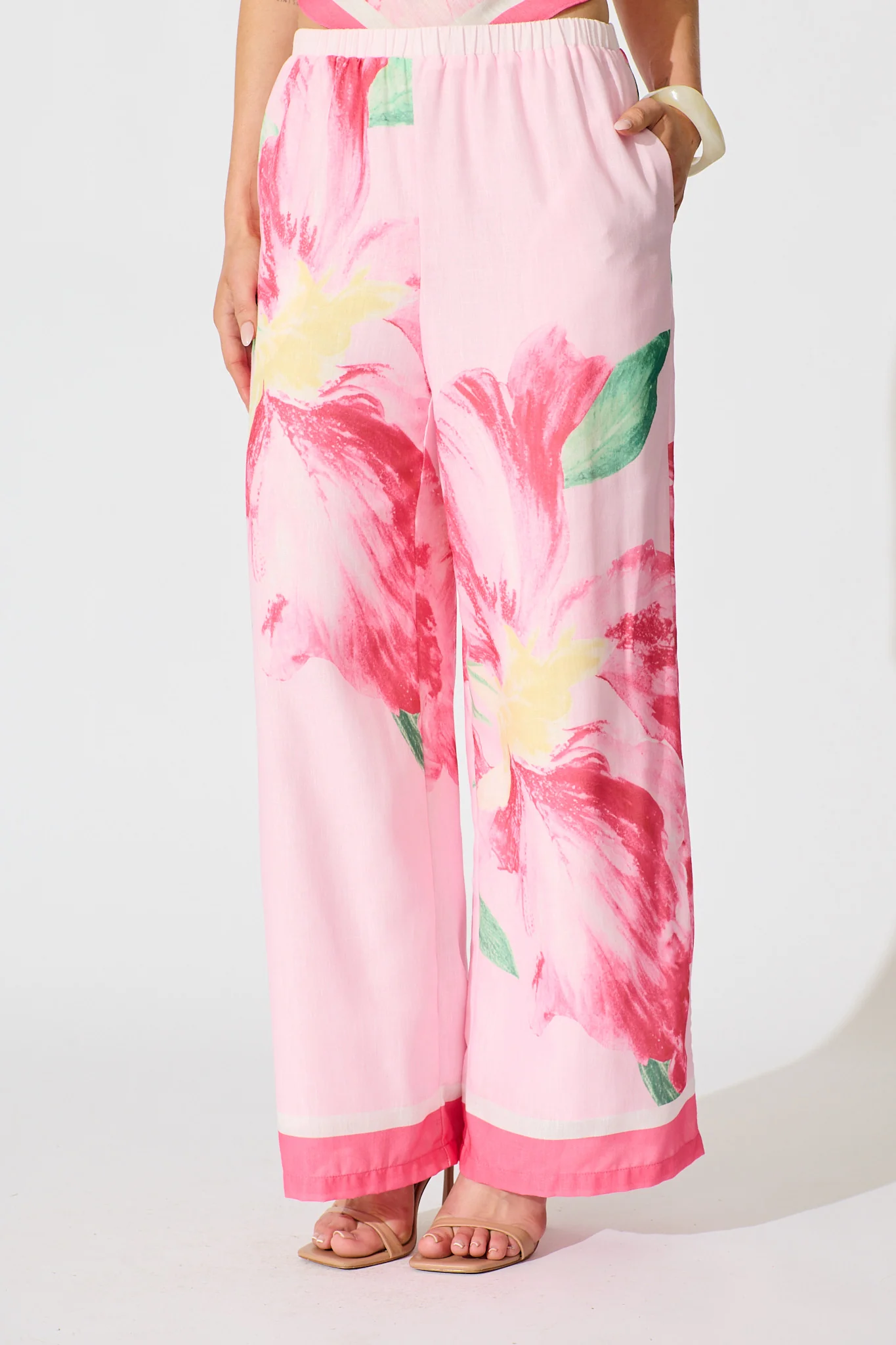 Isolde Pant in Pink Floral