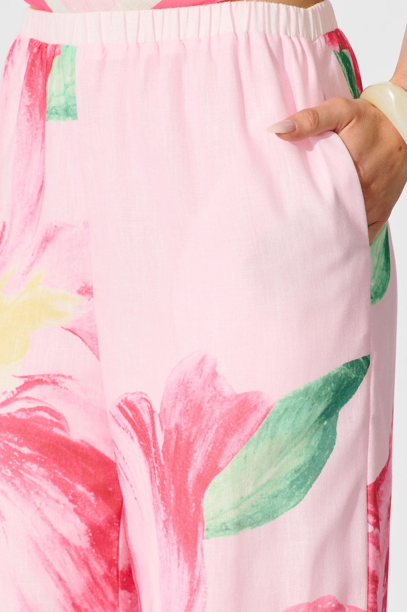 Isolde Pant in Pink Floral - Image 5