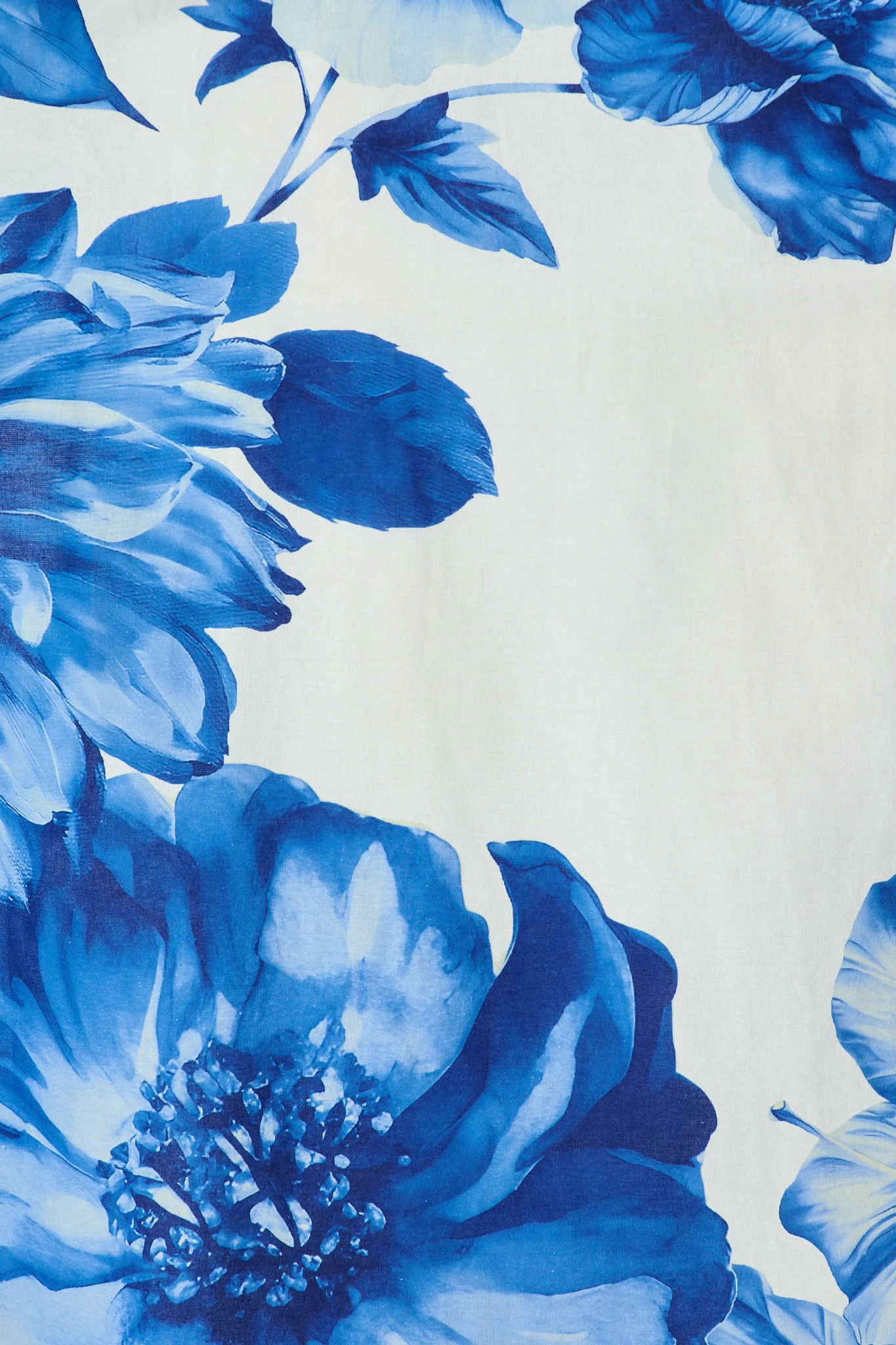 Jannie Maxi Skirt in Blue Floral Border Print Cotton - Image 6