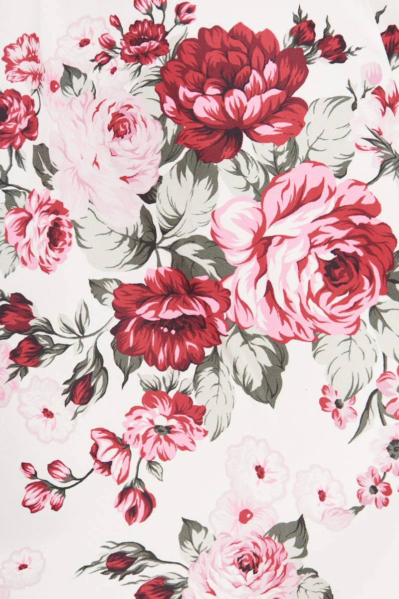Jardin Dress In White And Pink Floral - Image 6