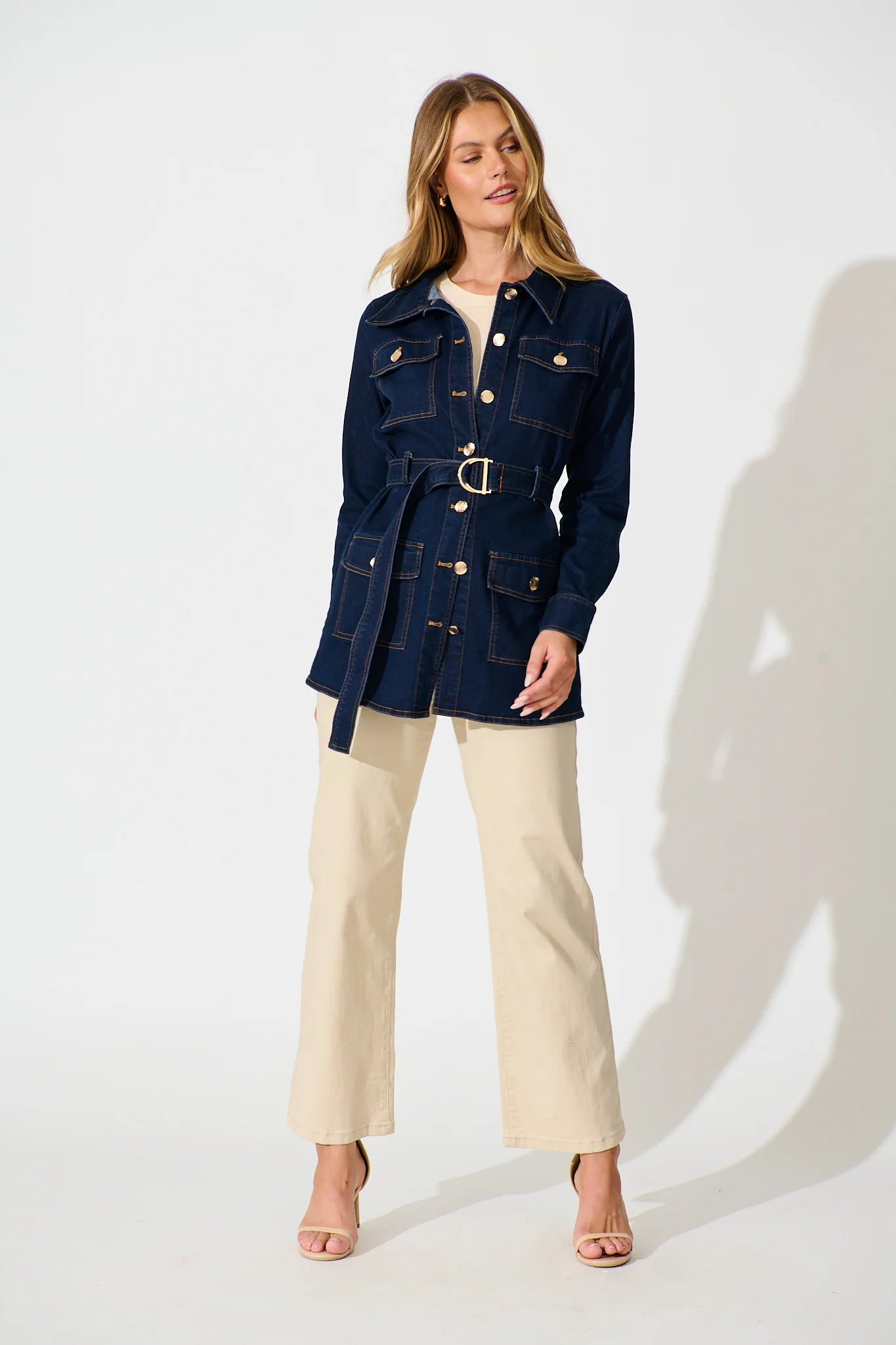 Jayden Jacket in Dark Blue Denim - Image 5