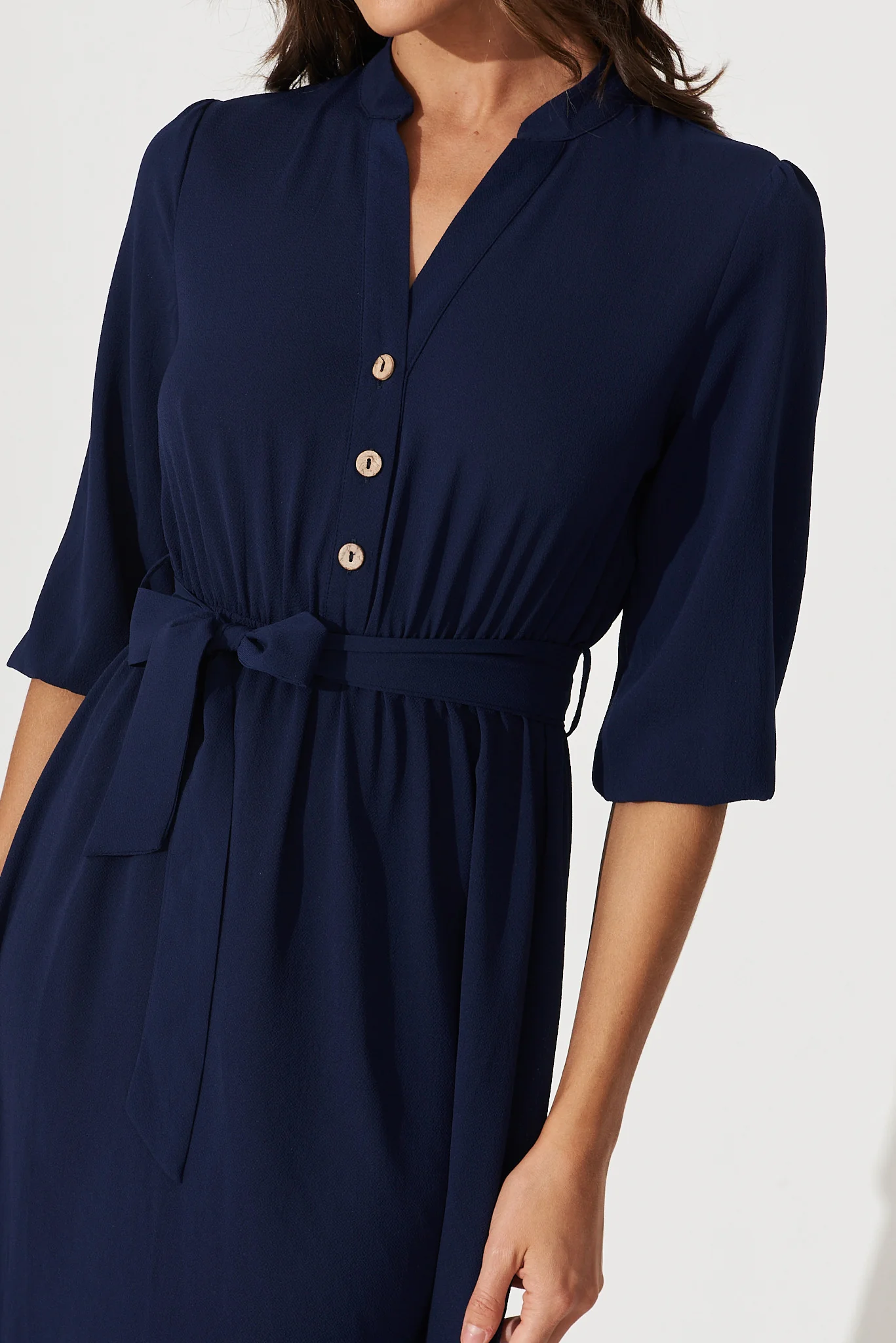 Jemimah Midi Dress In Navy - Image 9