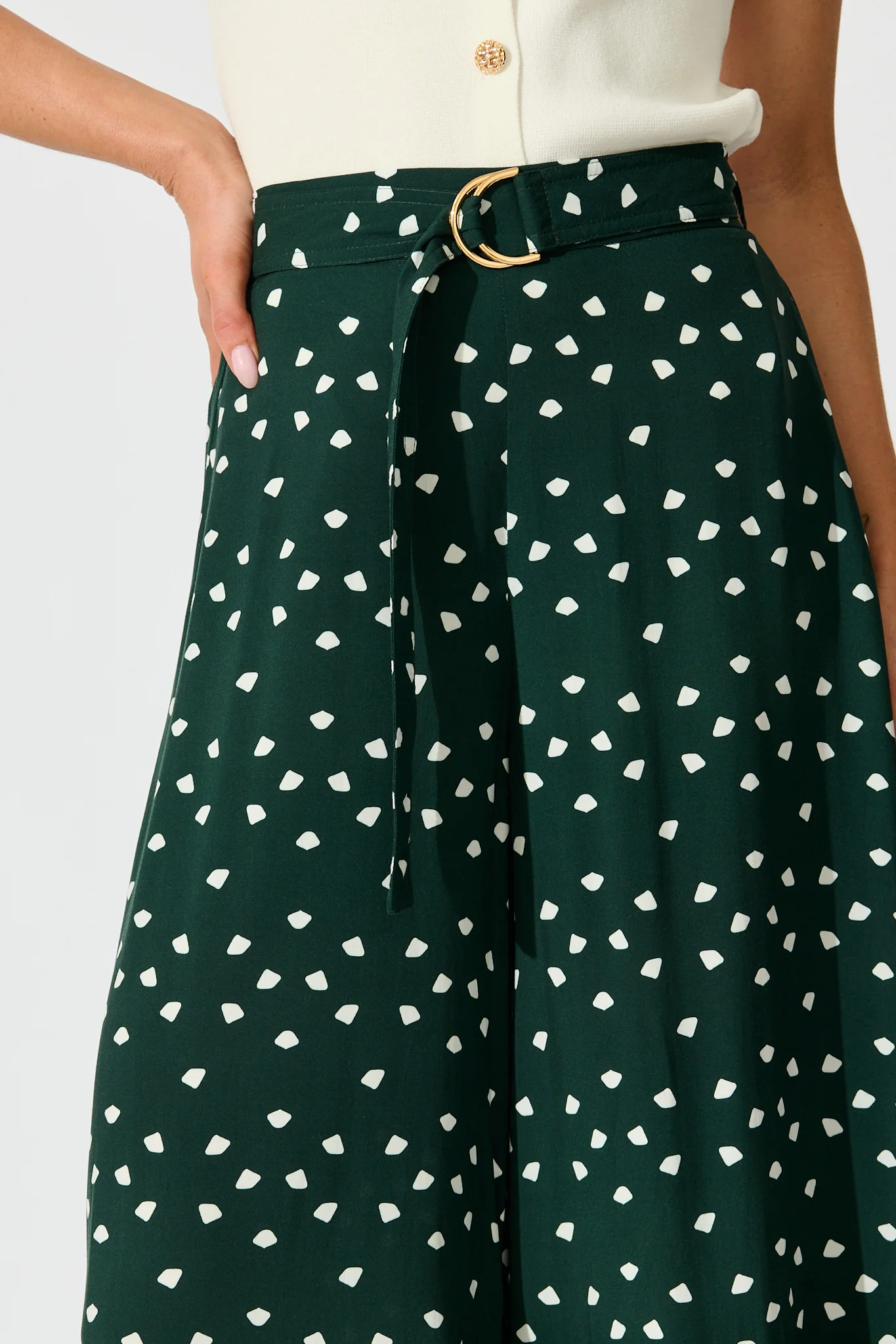 Jewel Mist Pant in Emerald with White Speckle - Image 5
