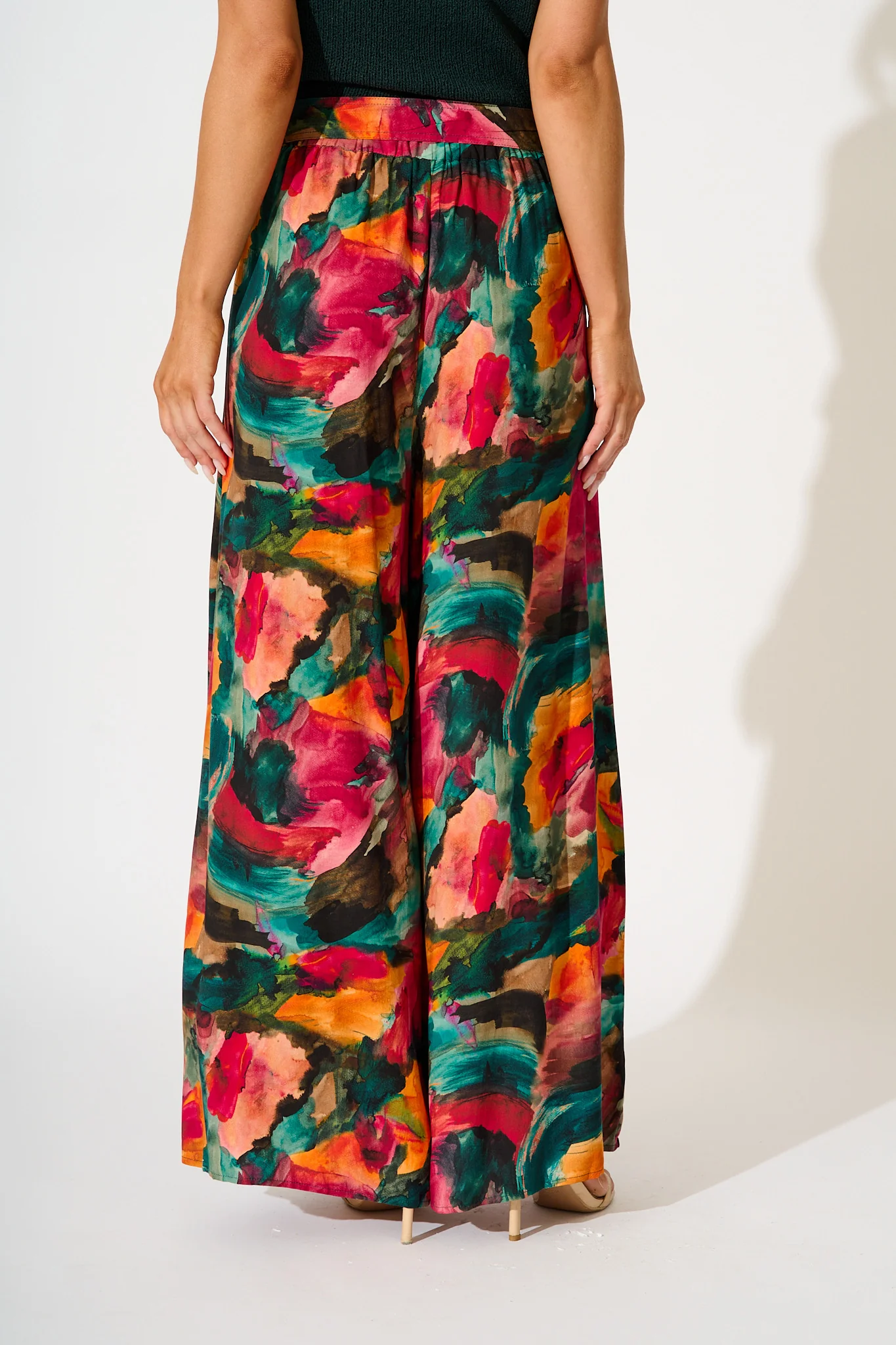 Jewel Mist Pant in Multi Watercolour Print - Image 3