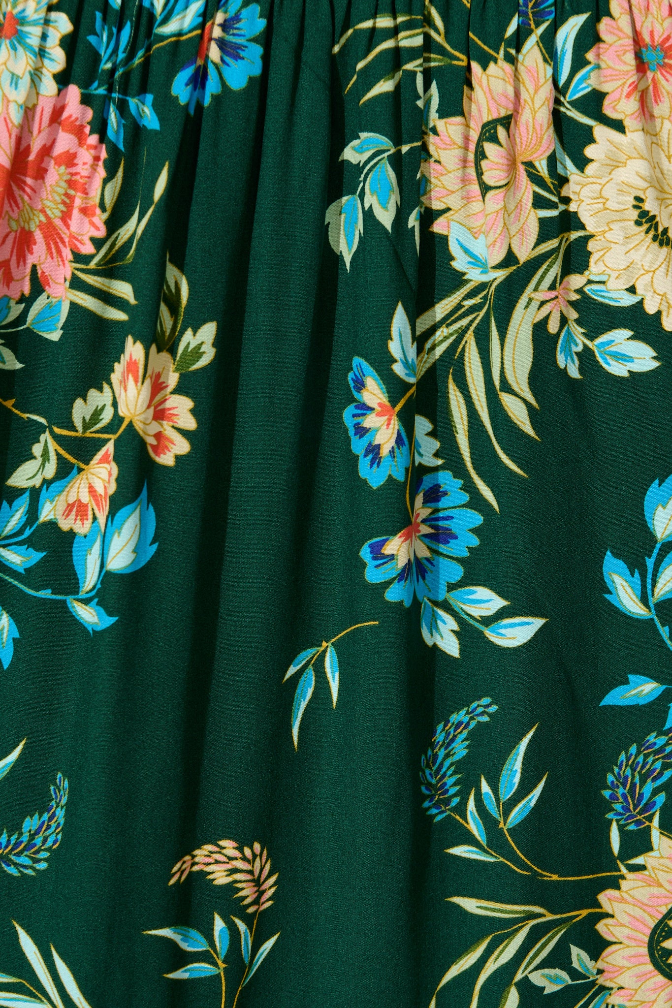 Jolanta Midi Dress in Emerald with Multi Floral - Image 7